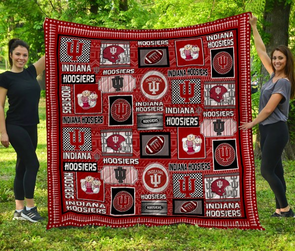 Indiana Hoosiers Quilt Blanket Fan Made - Famjoys Indiana Hoosiers Quilt Blanket Fan Made - Famjoys