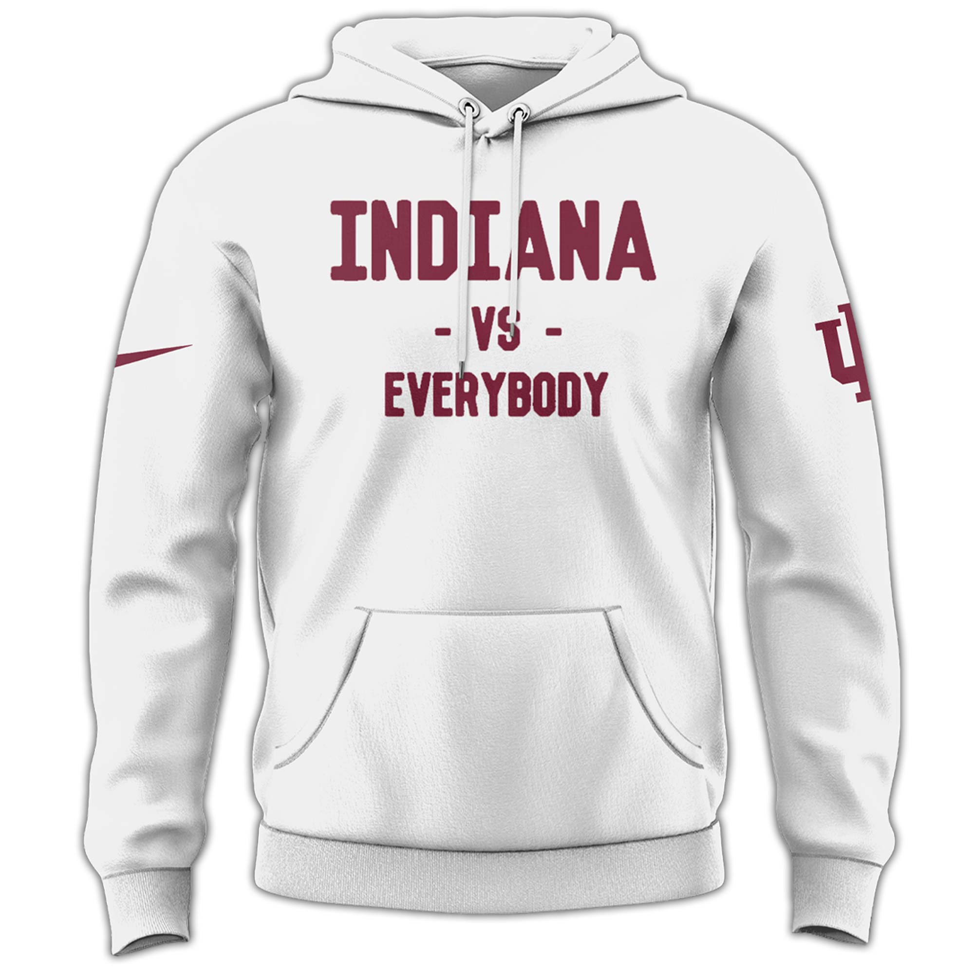 INDIANA VS EVERYBODY White Hoodie “away” - Famjoys INDIANA VS EVERYBODY White Hoodie “away” - Famjoys
