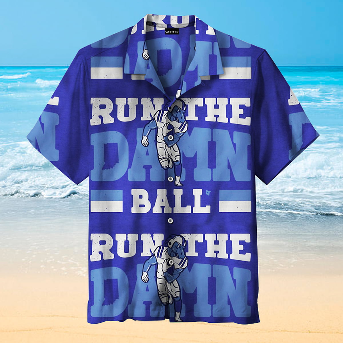 Indianapolis Blue Pony Hawaiian Shirt - Famjoys Indianapolis Blue Pony Hawaiian Shirt - Famjoys