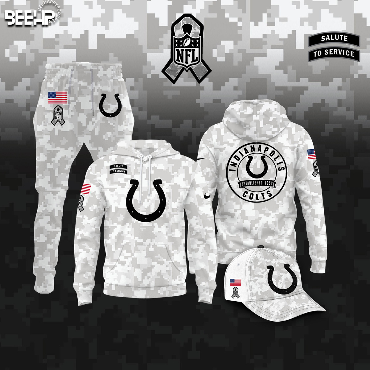 Indianapolis Colts Camo Salute to Service Combo - Famjoys Indianapolis Colts Camo Salute to Service Combo - Famjoys