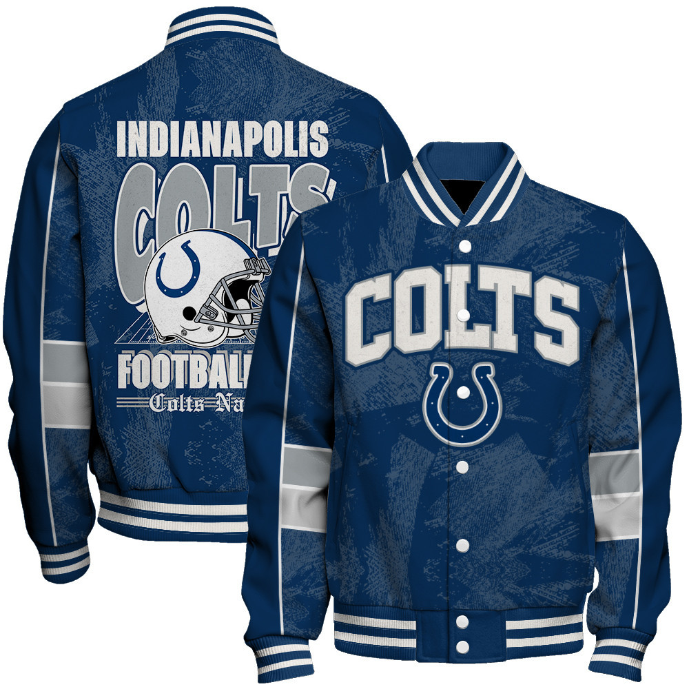 Indianapolis Colts - Cheering Symbols Unisex Varsity Jacket - Famjoys Indianapolis Colts - Cheering Symbols Unisex Varsity Jacket - Famjoys