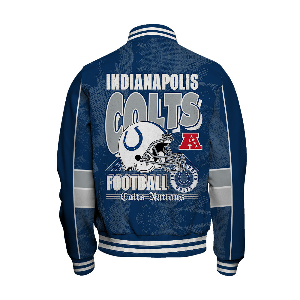 Indianapolis Colts - Cheering Symbols Unisex Varsity Jacket - Famjoys Indianapolis Colts - Cheering Symbols Unisex Varsity Jacket - Famjoys