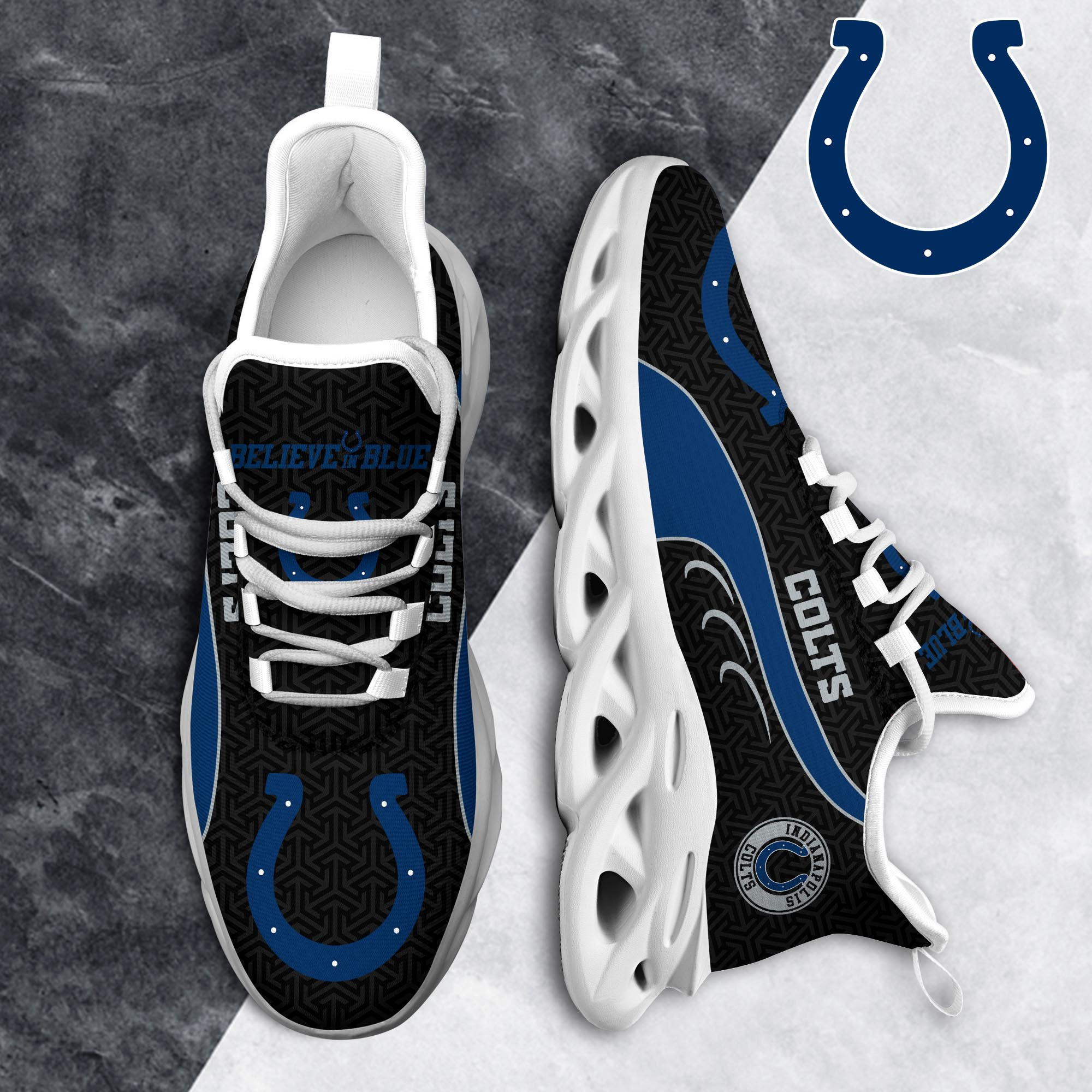 Indianapolis Colts Clunky Shoes T-42107 - Famjoys Indianapolis Colts Clunky Shoes T-42107 - Famjoys