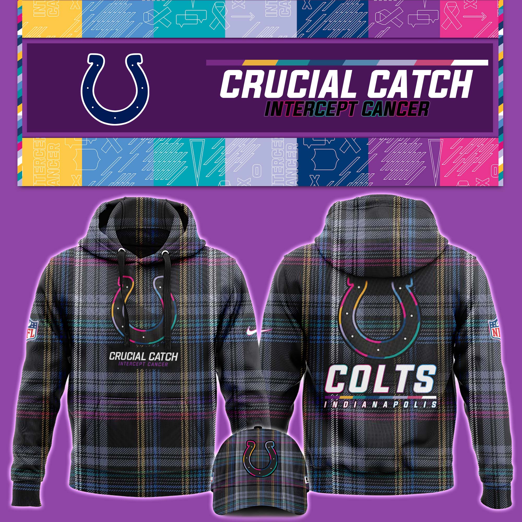 Indianapolis Colts Crucial Catch Hoodie - Famjoys Indianapolis Colts Crucial Catch Hoodie - Famjoys