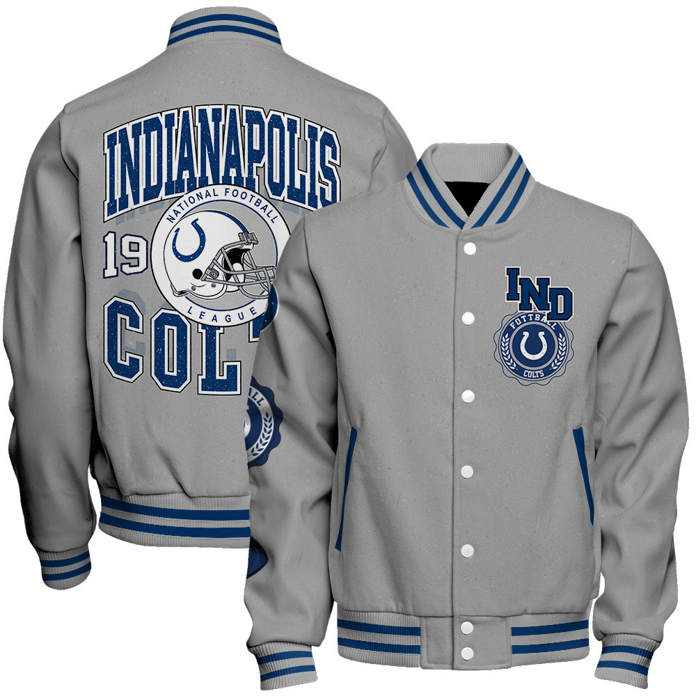Indianapolis Colts - Feel The Power Unisex Varsity Jacket - Famjoys Indianapolis Colts - Feel The Power Unisex Varsity Jacket - Famjoys