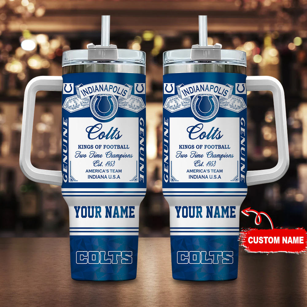 Indianapolis Colts-Kings of Football Personalized Tumbler 40Oz-SP02012414ID06DS02 - Famjoys Indianapolis Colts-Kings of Football Personalized Tumbler 40Oz-SP02012414ID06DS02 - Famjoys