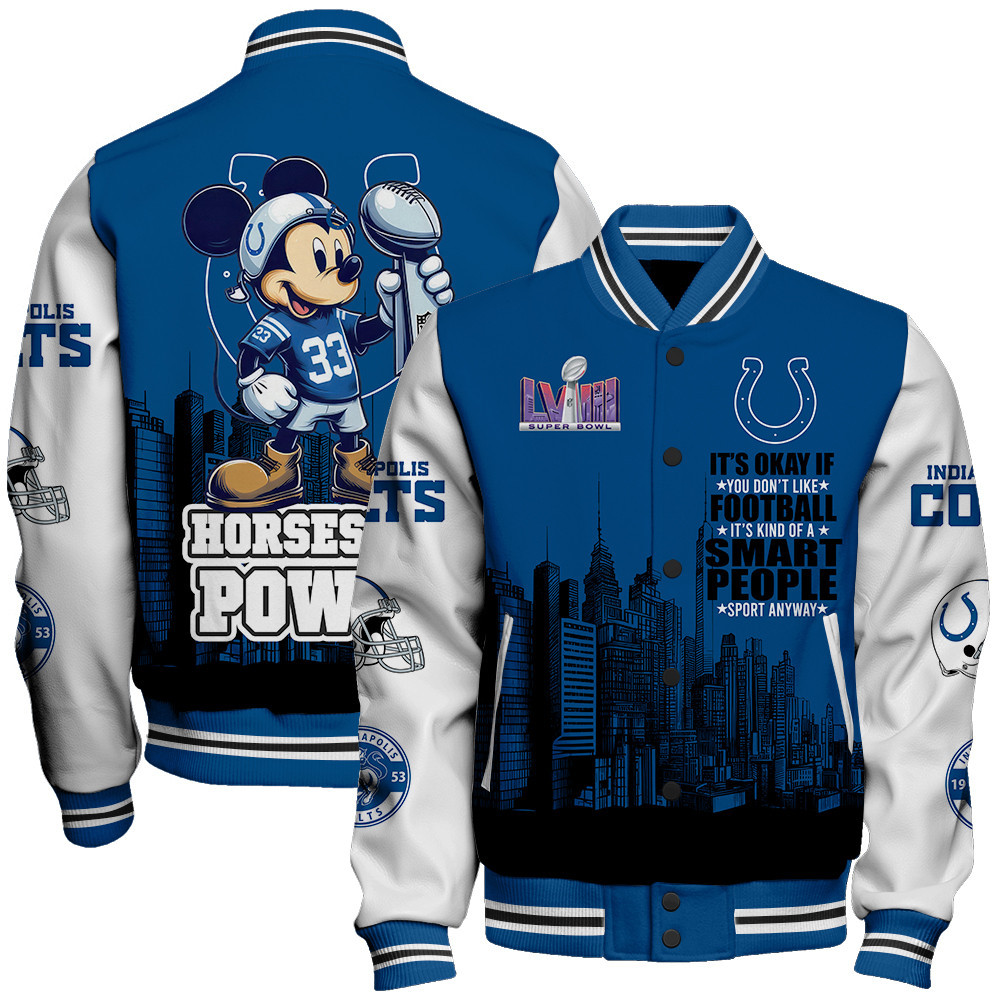 Indianapolis Colts National Football League Varsity Jacket STM V5 - Famjoys Indianapolis Colts National Football League Varsity Jacket STM V5 - Famjoys