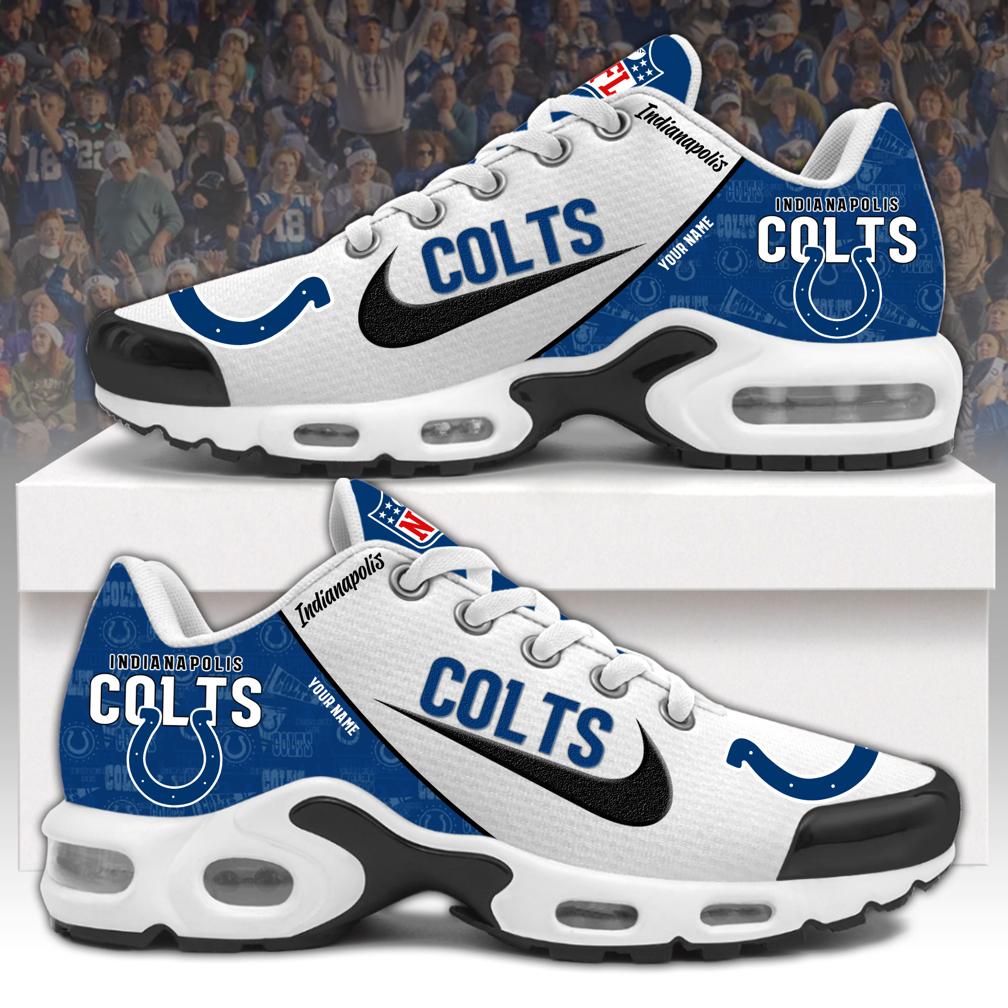 Indianapolis Colts Personalized Shoes - Famjoys Indianapolis Colts Personalized Shoes - Famjoys