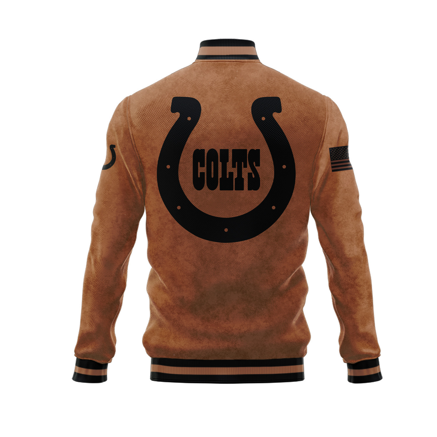 Indianapolis Colts Salute To Service Club Baseball Jacket Varsity Jacket - Brown - Famjoys Indianapolis Colts Salute To Service Club Baseball Jacket Varsity Jacket - Brown - Famjoys