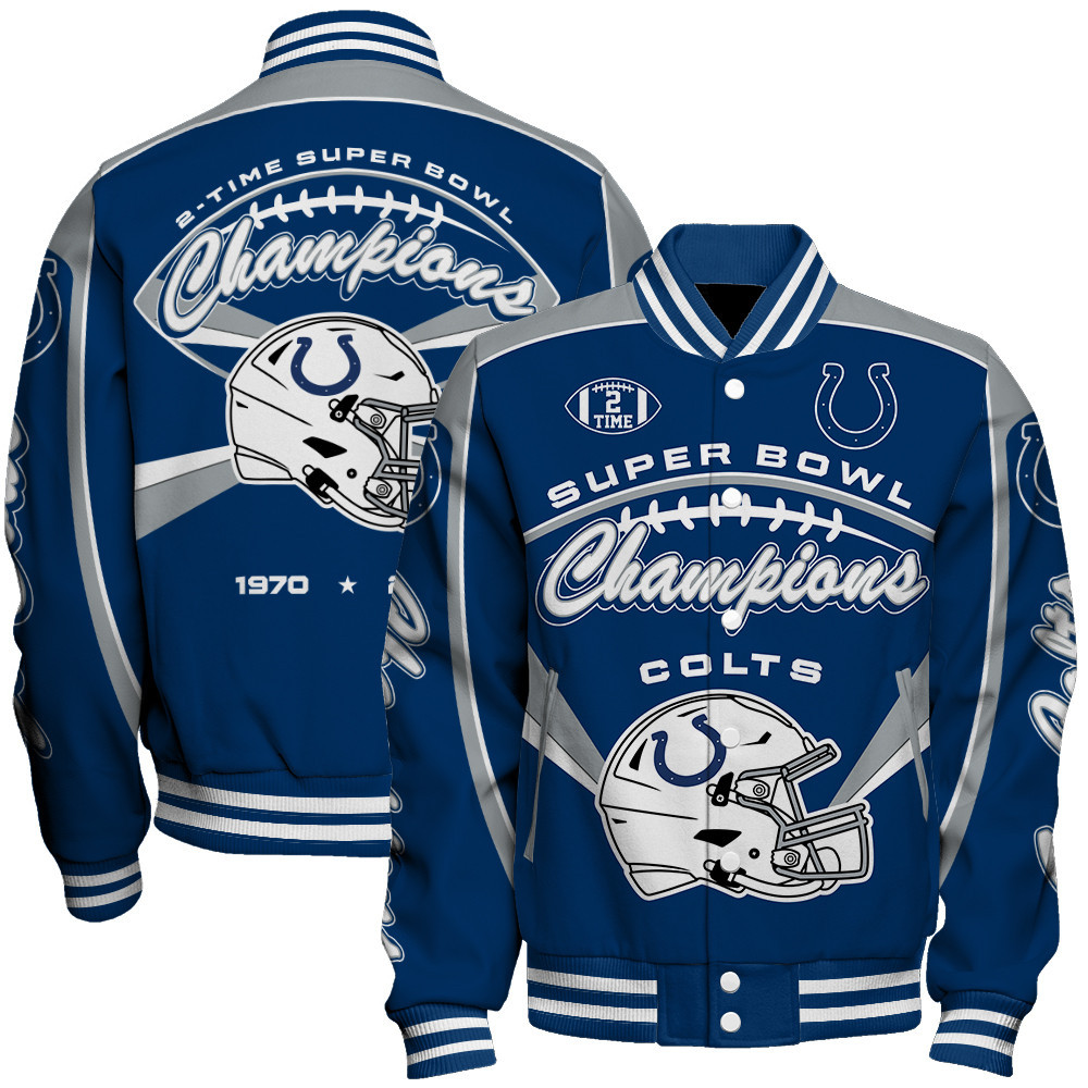 Indianapolis Colts Super Bowl Champions We'll Always Be Together Varsity Jacket - Famjoys Indianapolis Colts Super Bowl Champions We'll Always Be Together Varsity Jacket - Famjoys
