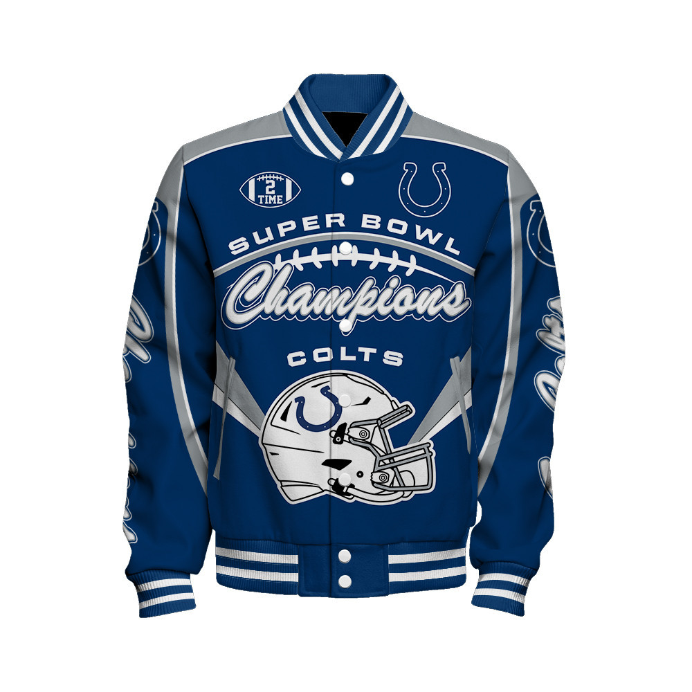 Indianapolis Colts Super Bowl Champions We'll Always Be Together Varsity Jacket - Famjoys Indianapolis Colts Super Bowl Champions We'll Always Be Together Varsity Jacket - Famjoys