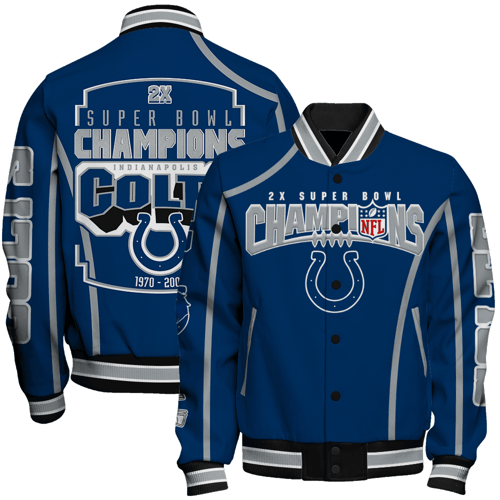 Indianapolis Colts Super Bowl Champions Winning Spirit Varsity Jacket - Famjoys Indianapolis Colts Super Bowl Champions Winning Spirit Varsity Jacket - Famjoys