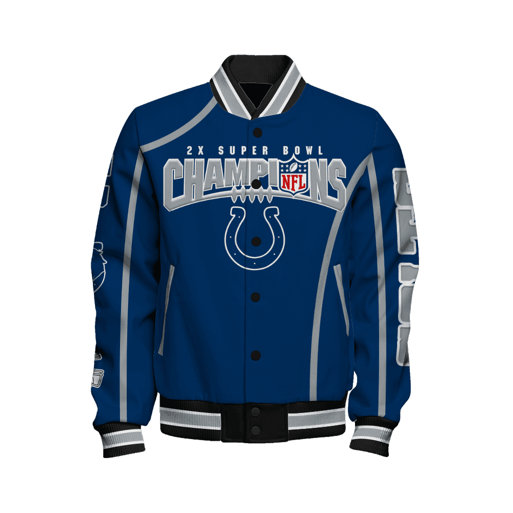Indianapolis Colts Super Bowl Champions Winning Spirit Varsity Jacket - Famjoys Indianapolis Colts Super Bowl Champions Winning Spirit Varsity Jacket - Famjoys