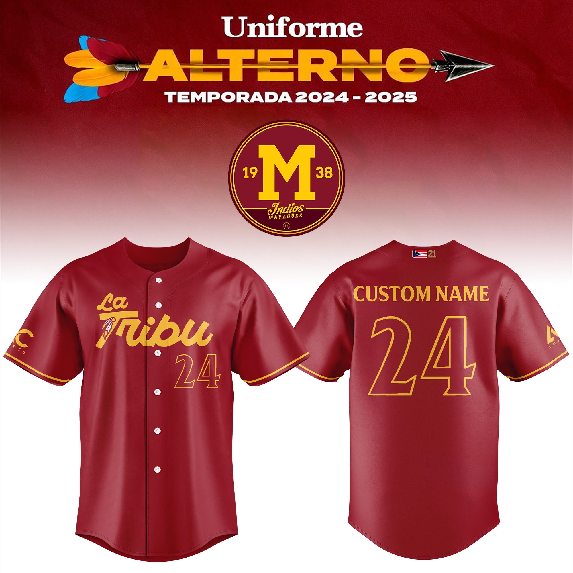 Indios de Mayaguez LBPRC Alterno Temporada 2024/25 Jersey - Famjoys Indios de Mayaguez LBPRC Alterno Temporada 2024/25 Jersey - Famjoys