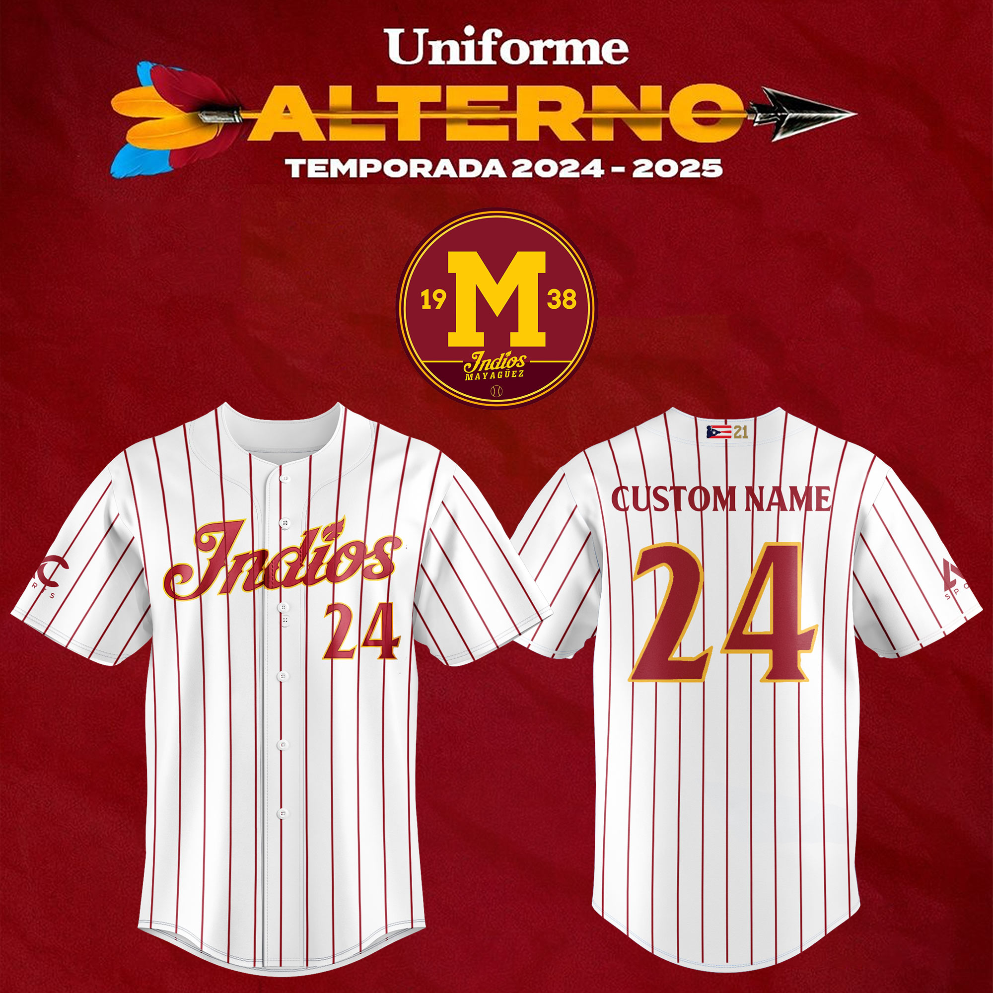 Indios de Mayaguez LBPRC Alterno Temporada 2024/25 Jersey - Famjoys Indios de Mayaguez LBPRC Alterno Temporada 2024/25 Jersey - Famjoys