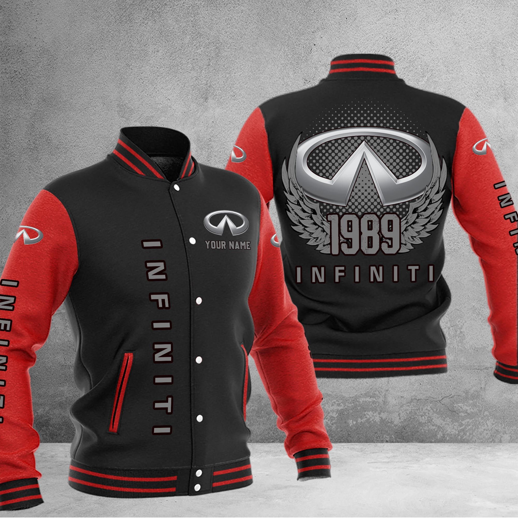 Infiniti DMHJ1049 Baseball Jacket Multicolor - Famjoys Infiniti DMHJ1049 Baseball Jacket Multicolor - Famjoys
