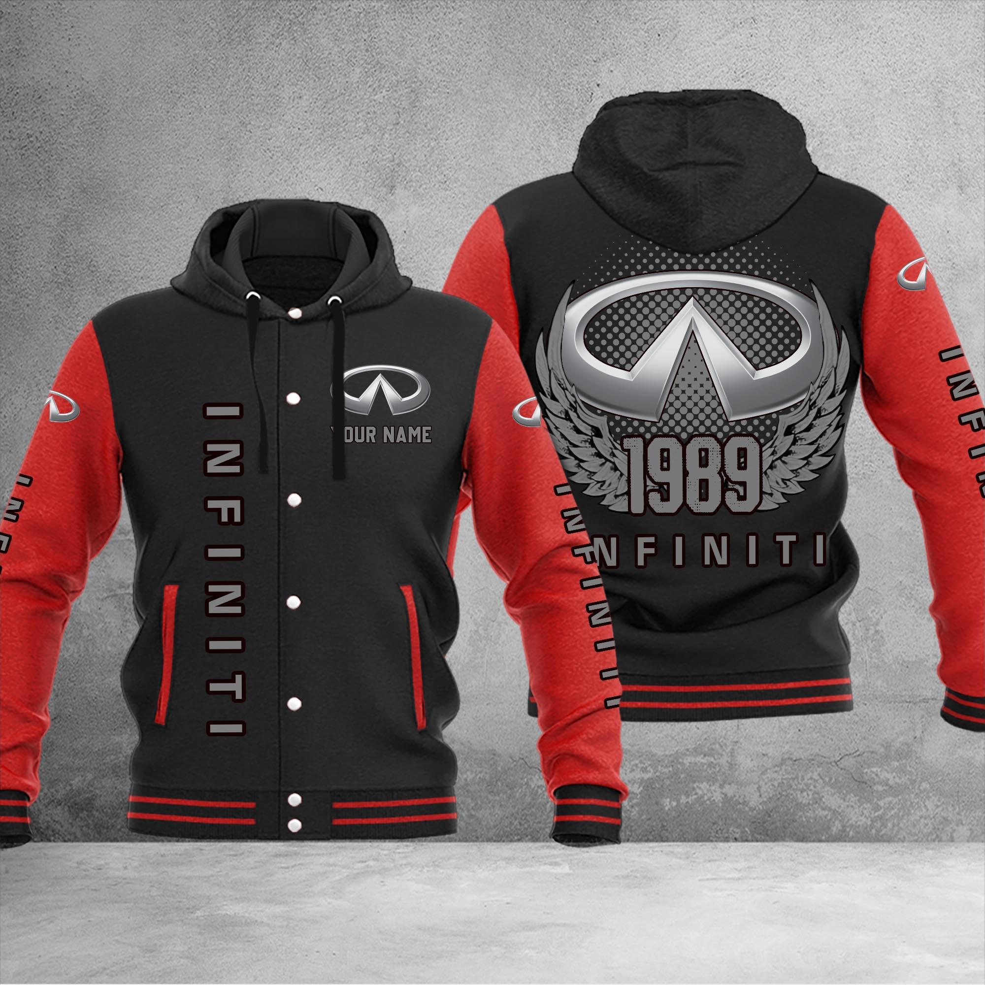 Infiniti DMHJ1049 Baseball Jacket Multicolor - Famjoys Infiniti DMHJ1049 Baseball Jacket Multicolor - Famjoys