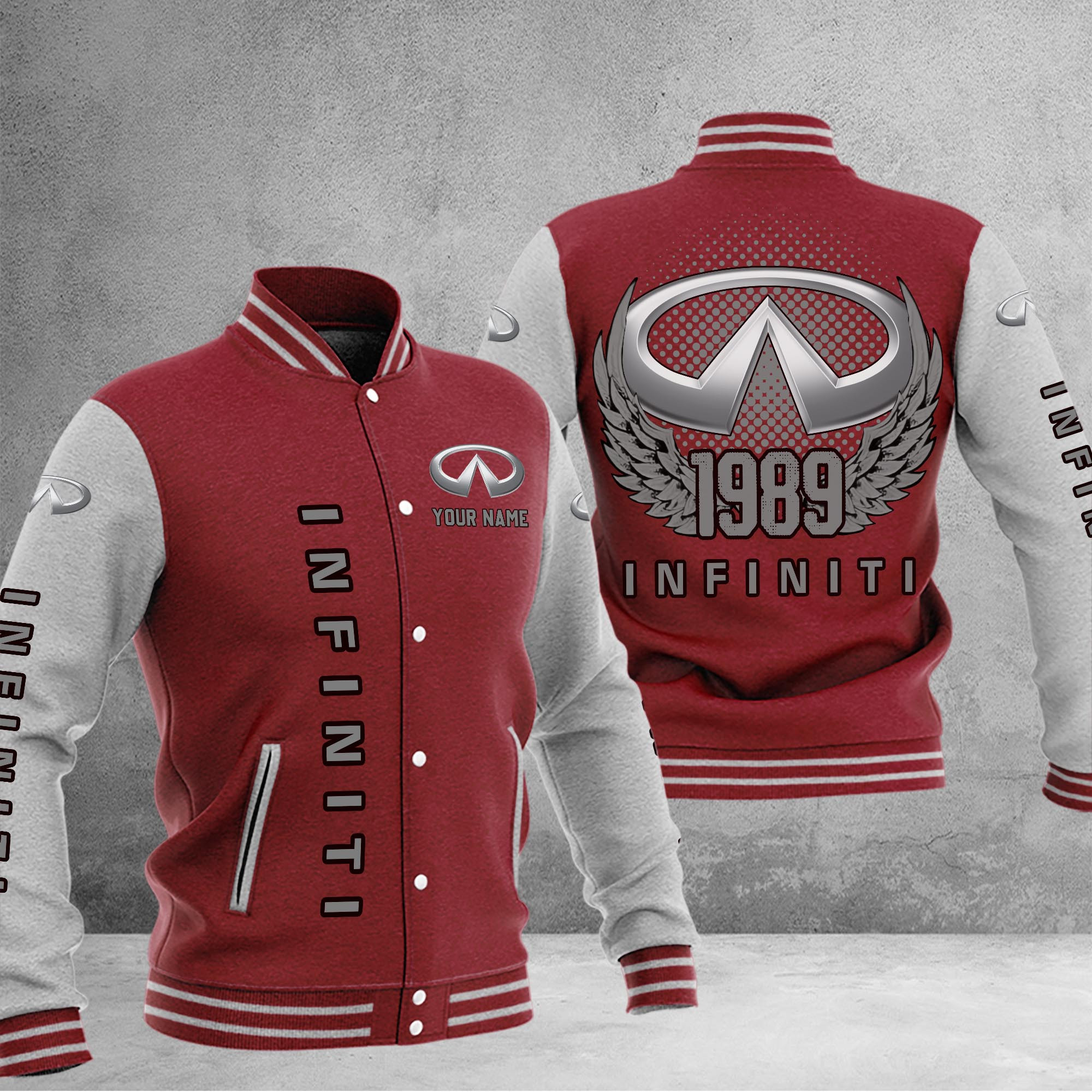Infiniti DMHJ1049 Baseball Jacket Multicolor - Famjoys Infiniti DMHJ1049 Baseball Jacket Multicolor - Famjoys
