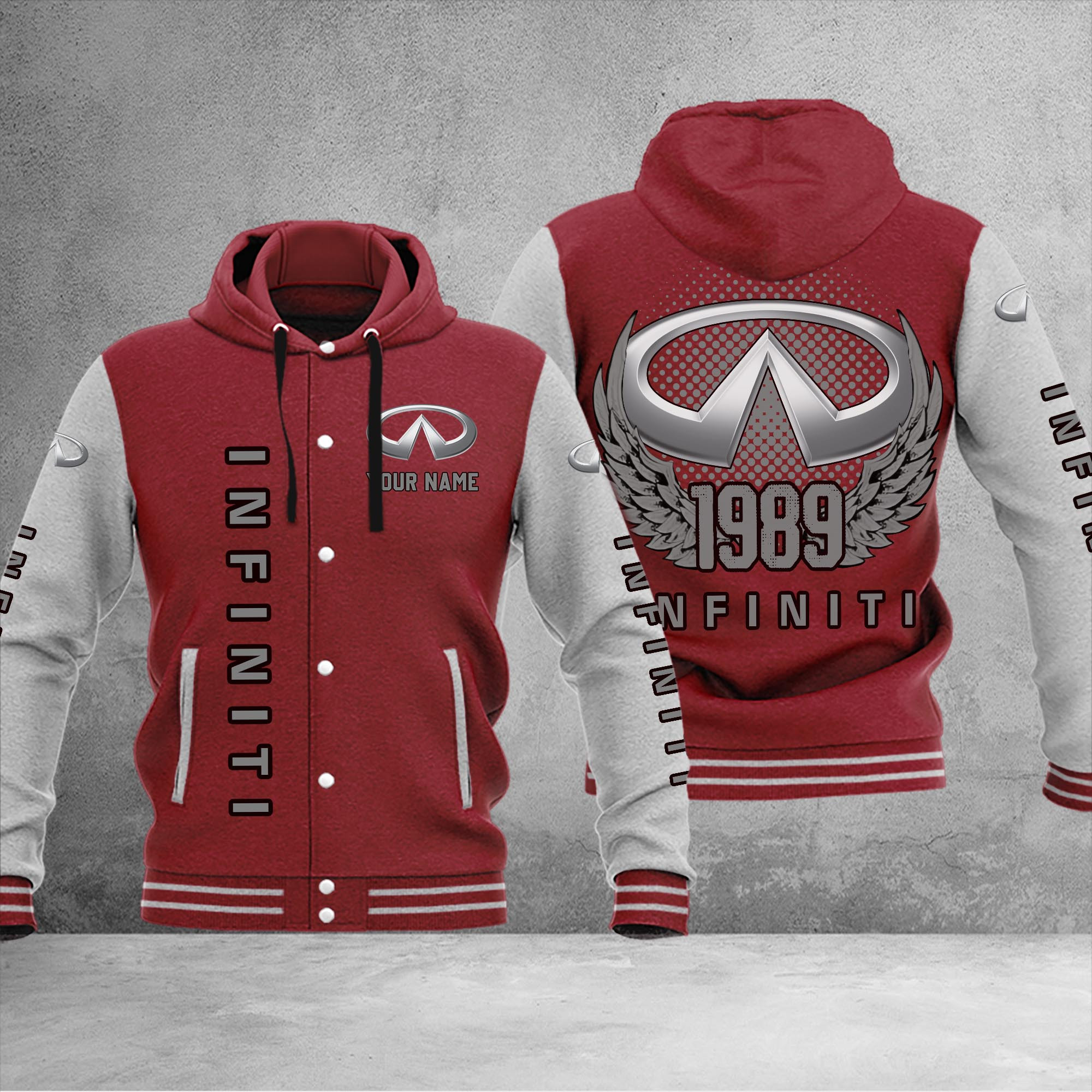 Infiniti DMHJ1049 Baseball Jacket Multicolor - Famjoys Infiniti DMHJ1049 Baseball Jacket Multicolor - Famjoys