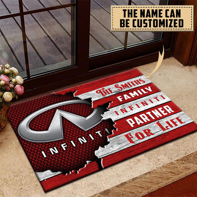 Infiniti Doormat Custom Name, Multicolor - Famjoys Infiniti Doormat Custom Name, Multicolor - Famjoys