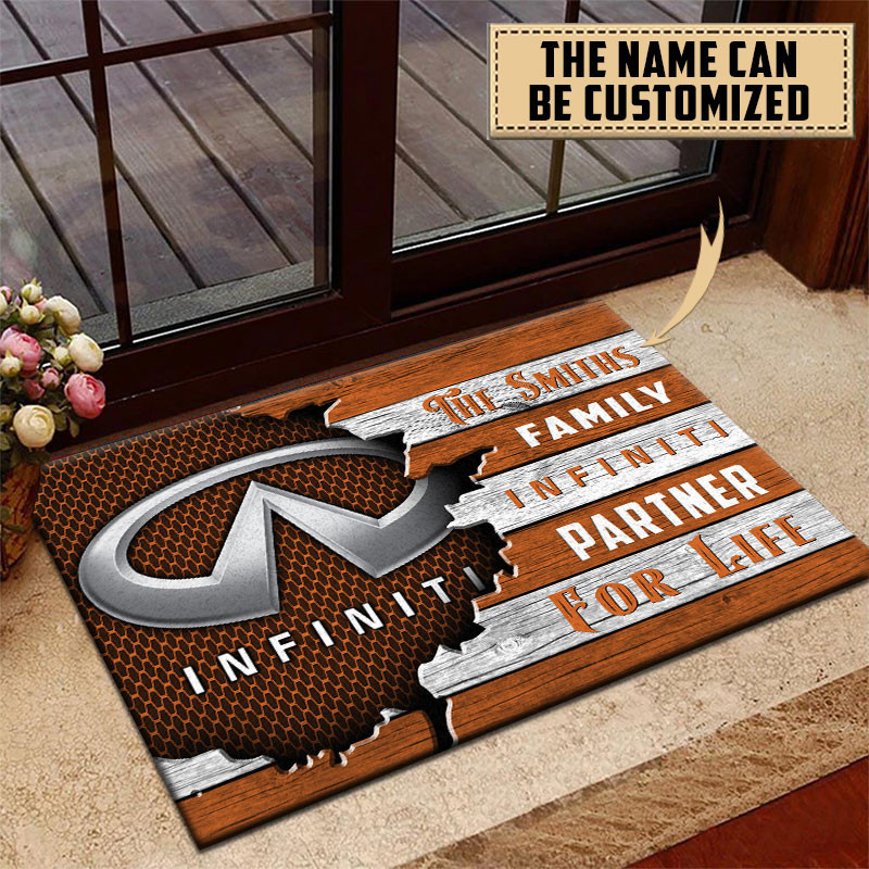 Infiniti Doormat Custom Name, Multicolor - Famjoys Infiniti Doormat Custom Name, Multicolor - Famjoys