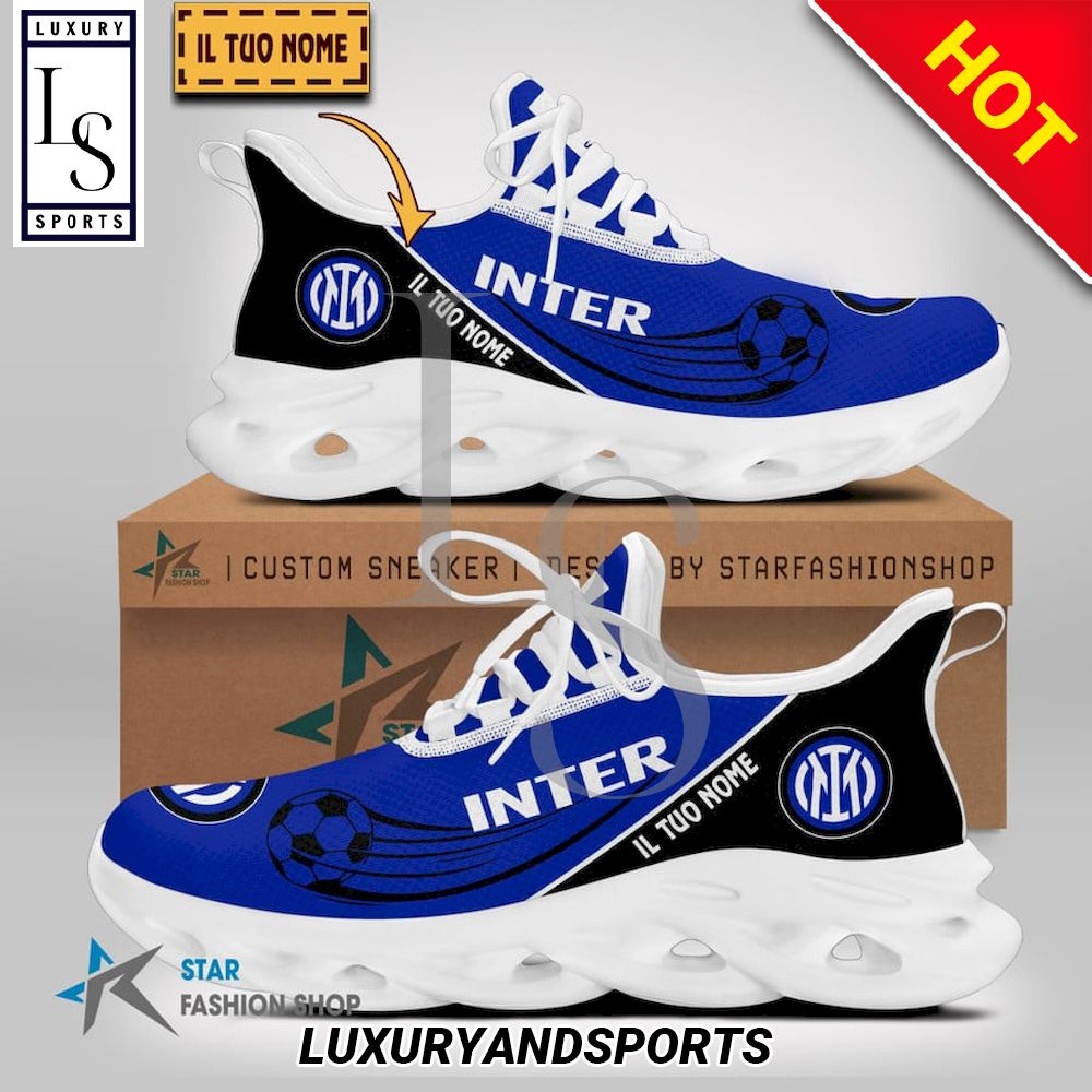 Inter Calcio Serie A Custom Name Max Soul Shoes - Famjoys Inter Calcio Serie A Custom Name Max Soul Shoes - Famjoys