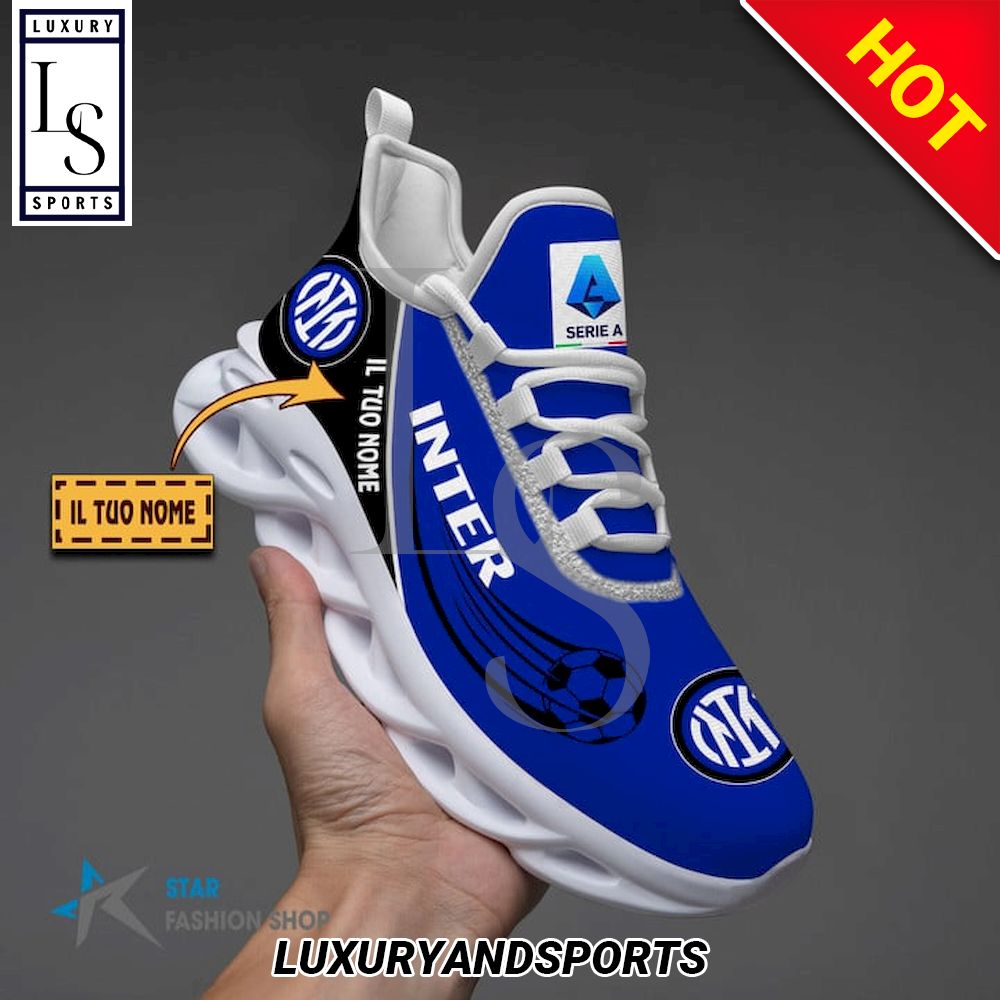 Inter Calcio Serie A Custom Name Max Soul Shoes - Famjoys Inter Calcio Serie A Custom Name Max Soul Shoes - Famjoys