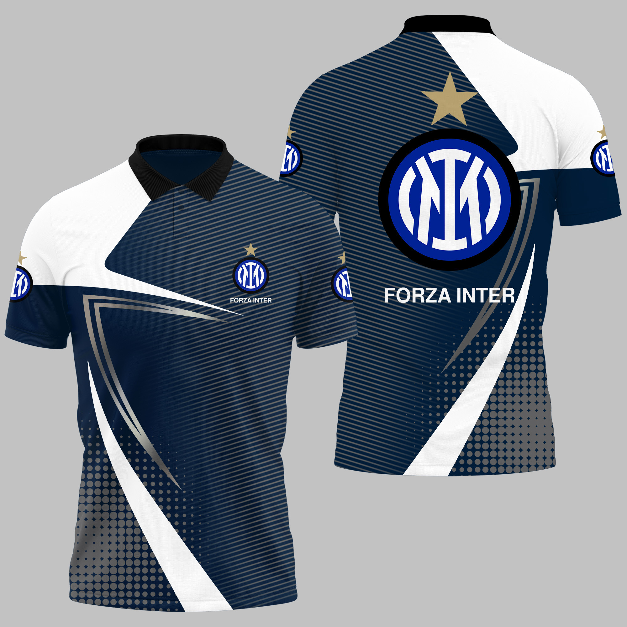 Inter Polo Shirt Ver 7 - Famjoys Inter Polo Shirt Ver 7 - Famjoys