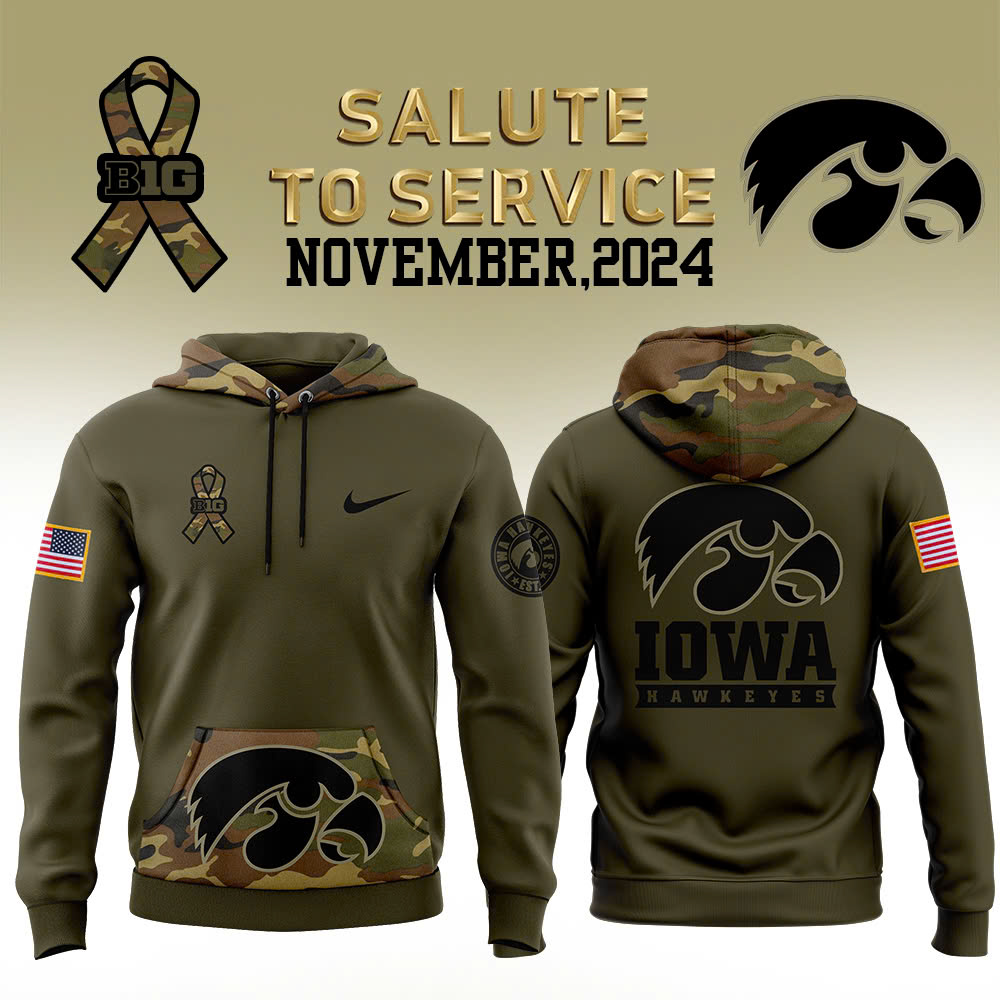 Iowa football Camo Salute to Service Club Fleece Pullover Hoodie V3 - Famjoys Iowa football Camo Salute to Service Club Fleece Pullover Hoodie V3 - Famjoys