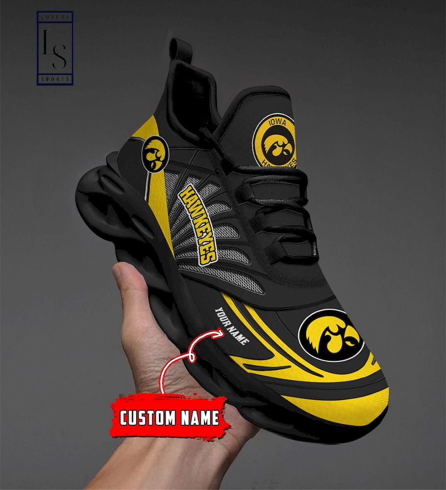 Iowa Hawkeyes Custom Name Max Soul Shoes - Famjoys Iowa Hawkeyes Custom Name Max Soul Shoes - Famjoys