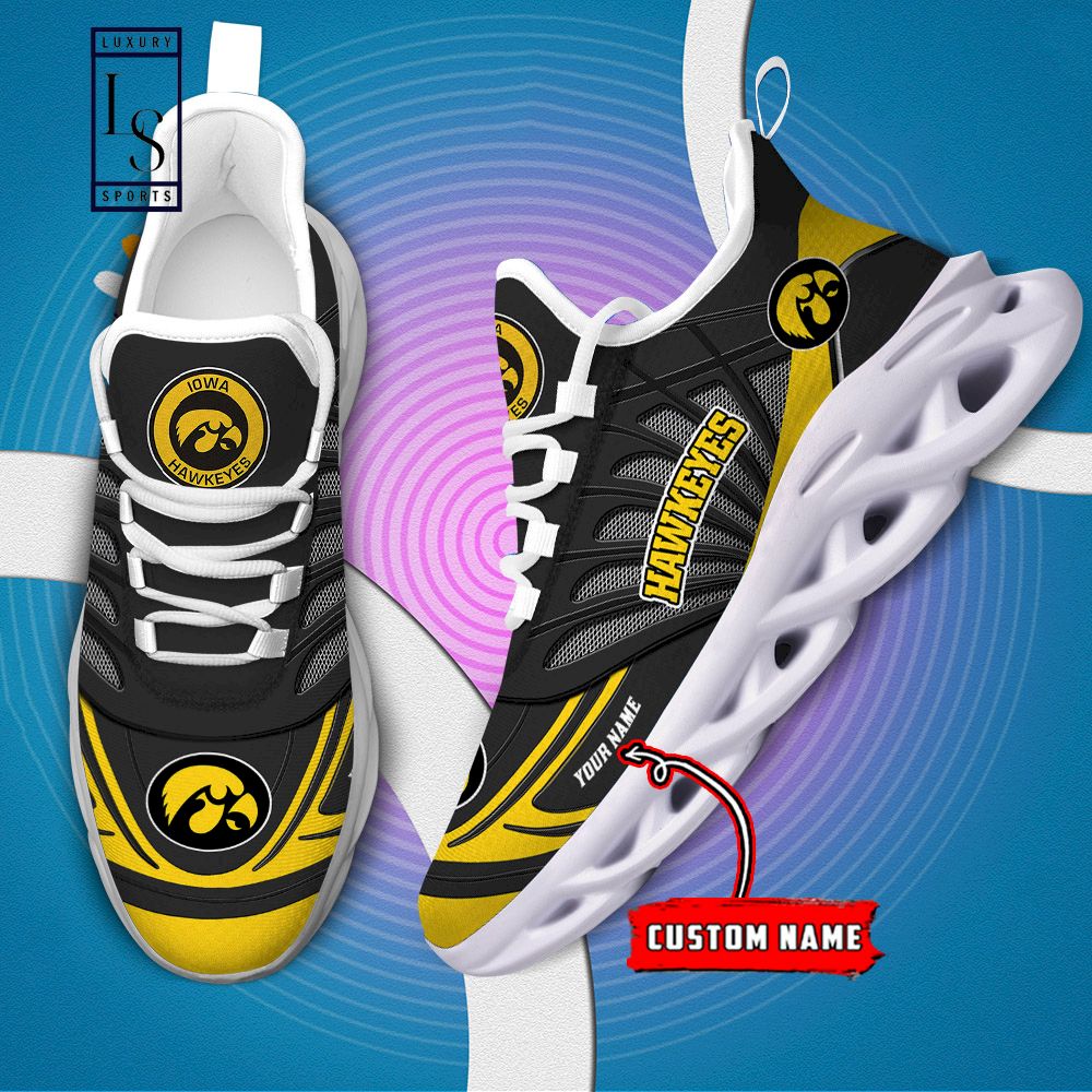 Iowa Hawkeyes Custom Name Max Soul Shoes - Famjoys Iowa Hawkeyes Custom Name Max Soul Shoes - Famjoys
