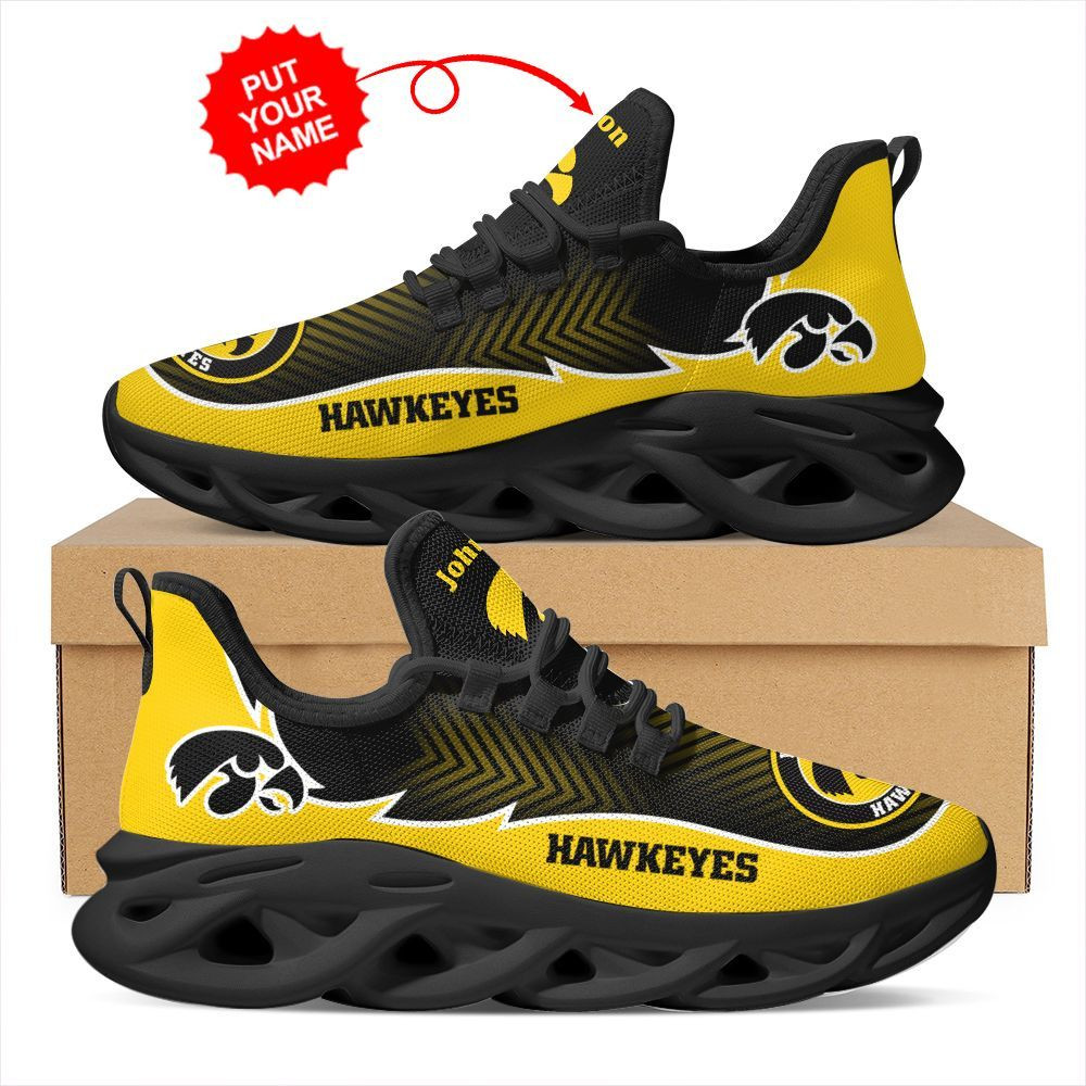 Iowa Hawkeyes Custom Name Personalized Max Soul Sneakers Shoes - Famjoys Iowa Hawkeyes Custom Name Personalized Max Soul Sneakers Shoes - Famjoys