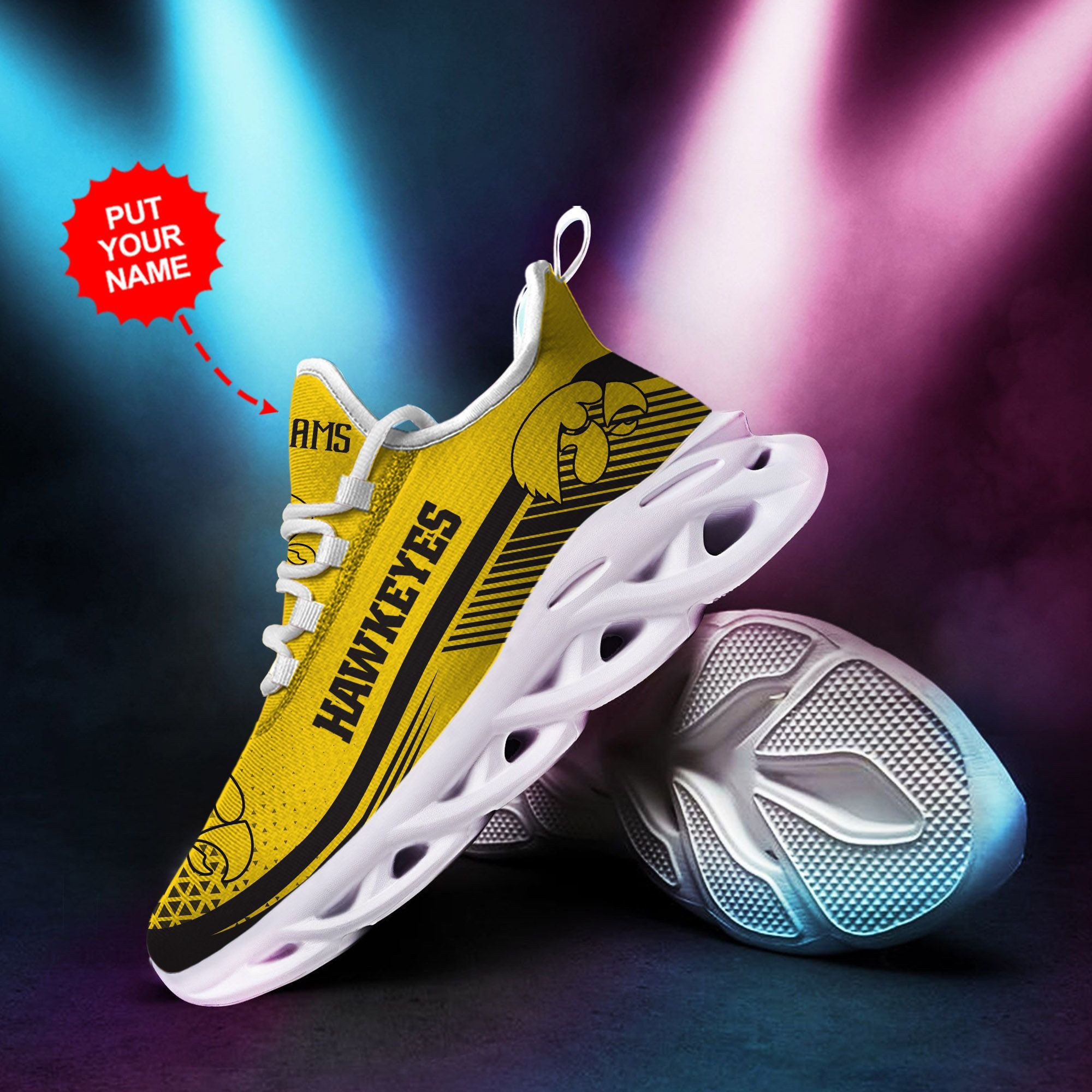 Iowa Hawkeyes Custom Personalized Max Soul Sneakers Shoes - Famjoys Iowa Hawkeyes Custom Personalized Max Soul Sneakers Shoes - Famjoys