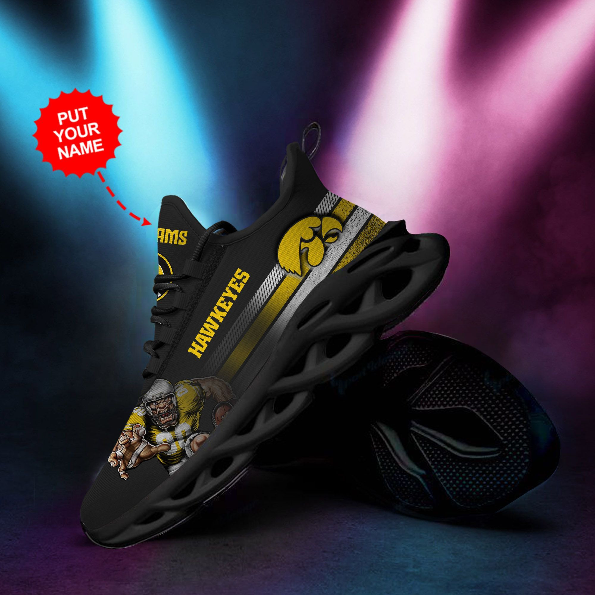 Iowa Hawkeyes Custom Personalized Max Soul Sneakers Shoes - Famjoys Iowa Hawkeyes Custom Personalized Max Soul Sneakers Shoes - Famjoys