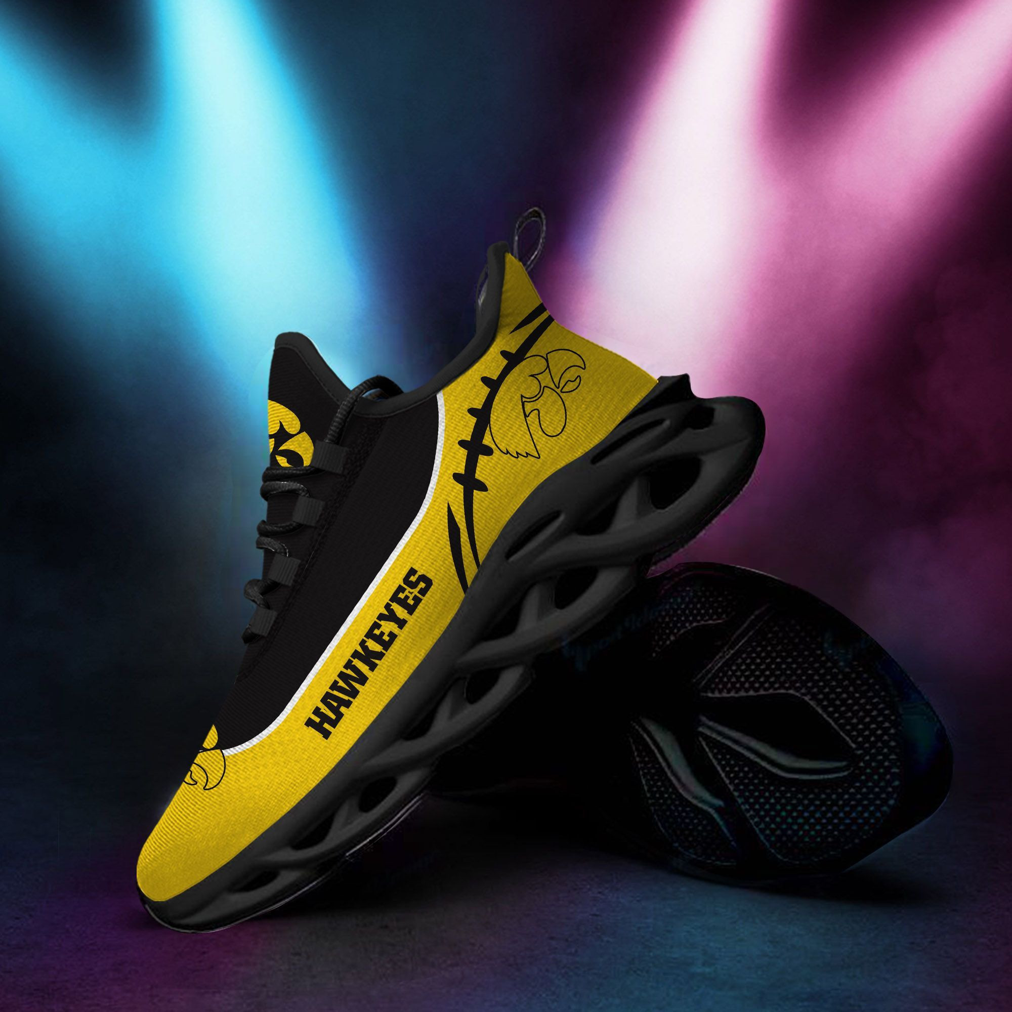 Iowa Hawkeyes Custom Personalized Max Soul Sneakers Shoes - Famjoys Iowa Hawkeyes Custom Personalized Max Soul Sneakers Shoes - Famjoys