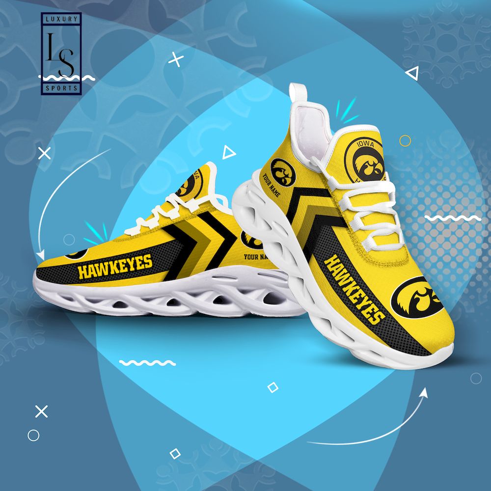 Iowa Hawkeyes Personalized Max Soul Shoes - Famjoys Iowa Hawkeyes Personalized Max Soul Shoes - Famjoys