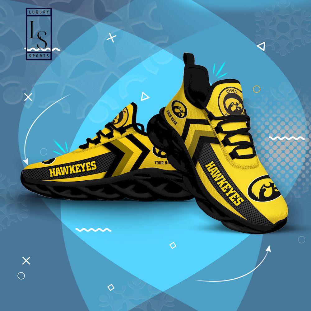 Iowa Hawkeyes Personalized Max Soul Shoes - Famjoys Iowa Hawkeyes Personalized Max Soul Shoes - Famjoys