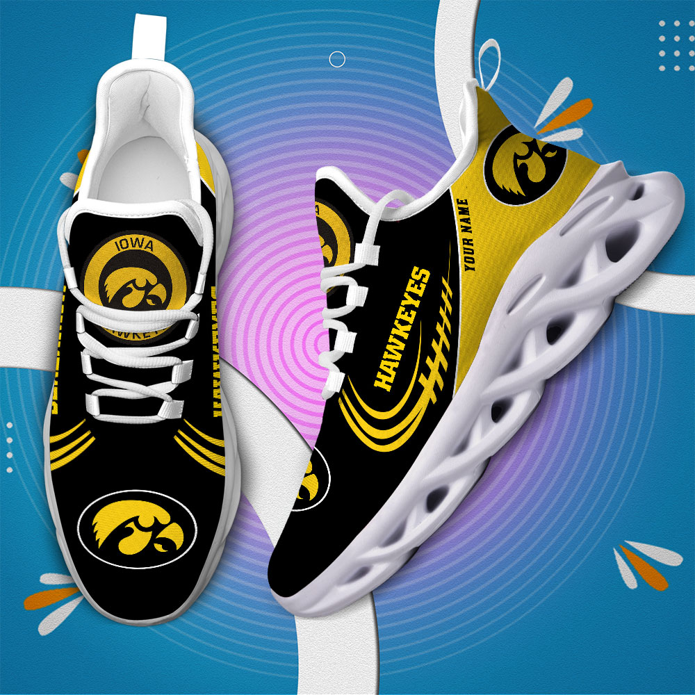 Iowa Hawkeyes PERSONALIZED MAX SOUL SHOES T1 - Famjoys Iowa Hawkeyes PERSONALIZED MAX SOUL SHOES T1 - Famjoys