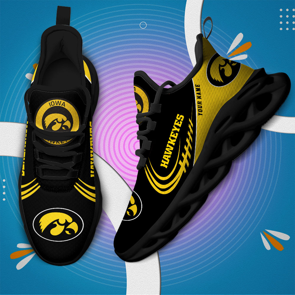 Iowa Hawkeyes PERSONALIZED MAX SOUL SHOES T1 - Famjoys Iowa Hawkeyes PERSONALIZED MAX SOUL SHOES T1 - Famjoys