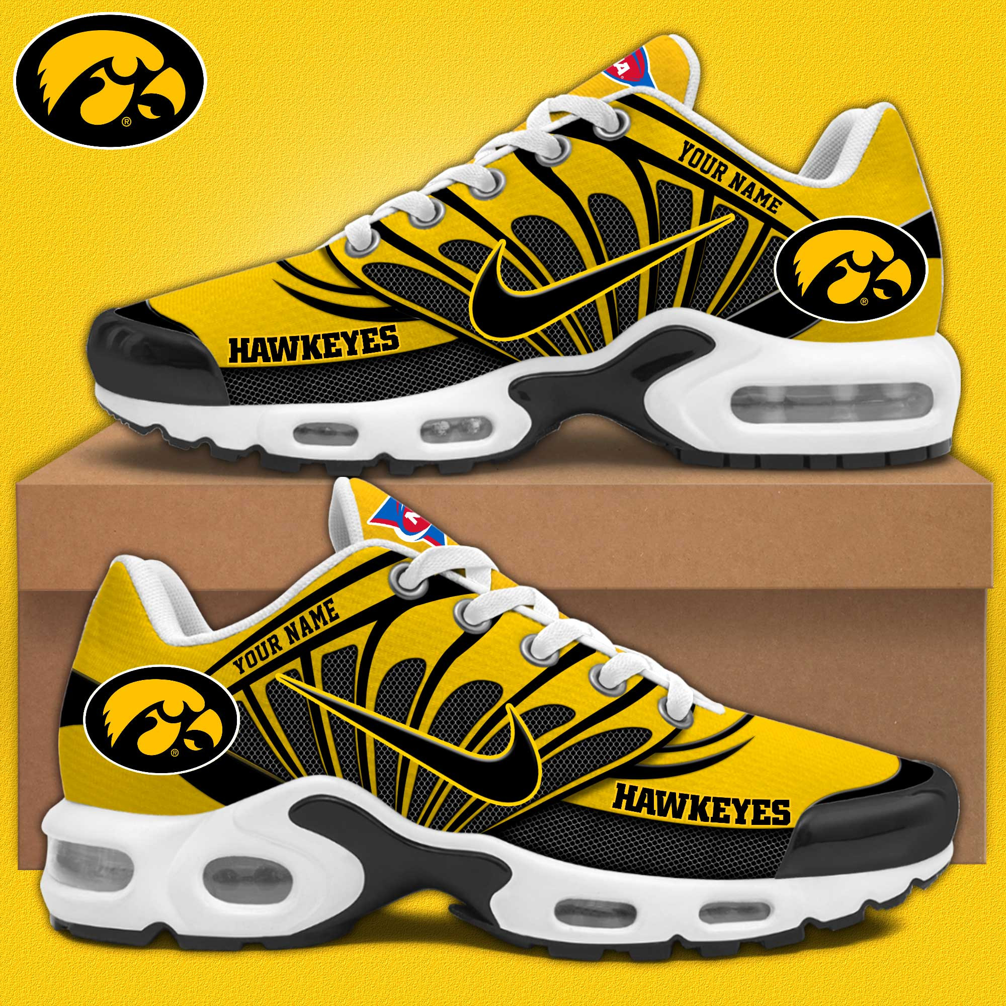 Iowa Hawkeyes Personalized Shoes S516508 - Famjoys Iowa Hawkeyes Personalized Shoes S516508 - Famjoys