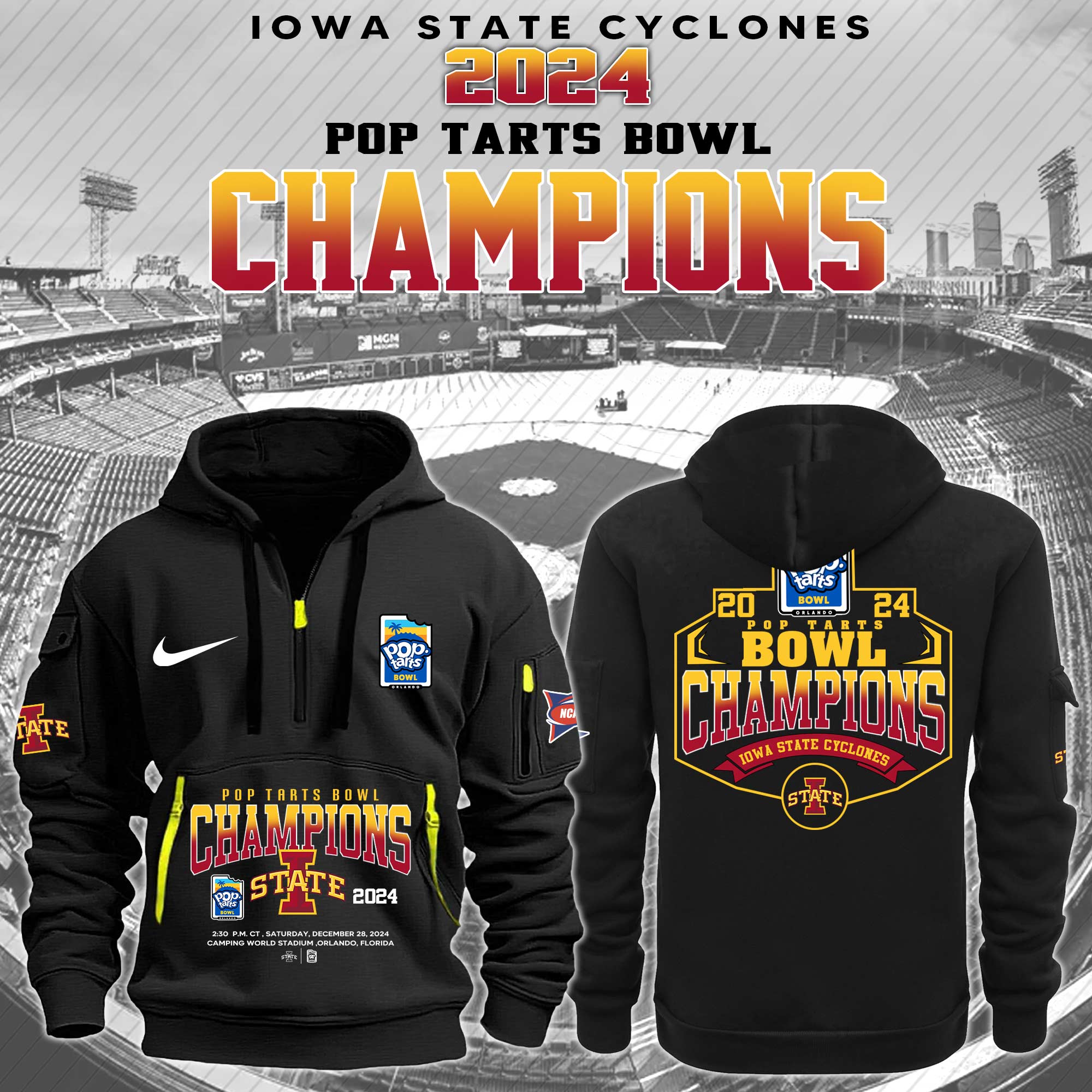 Iowa State Bowl Champion  New Hoodie