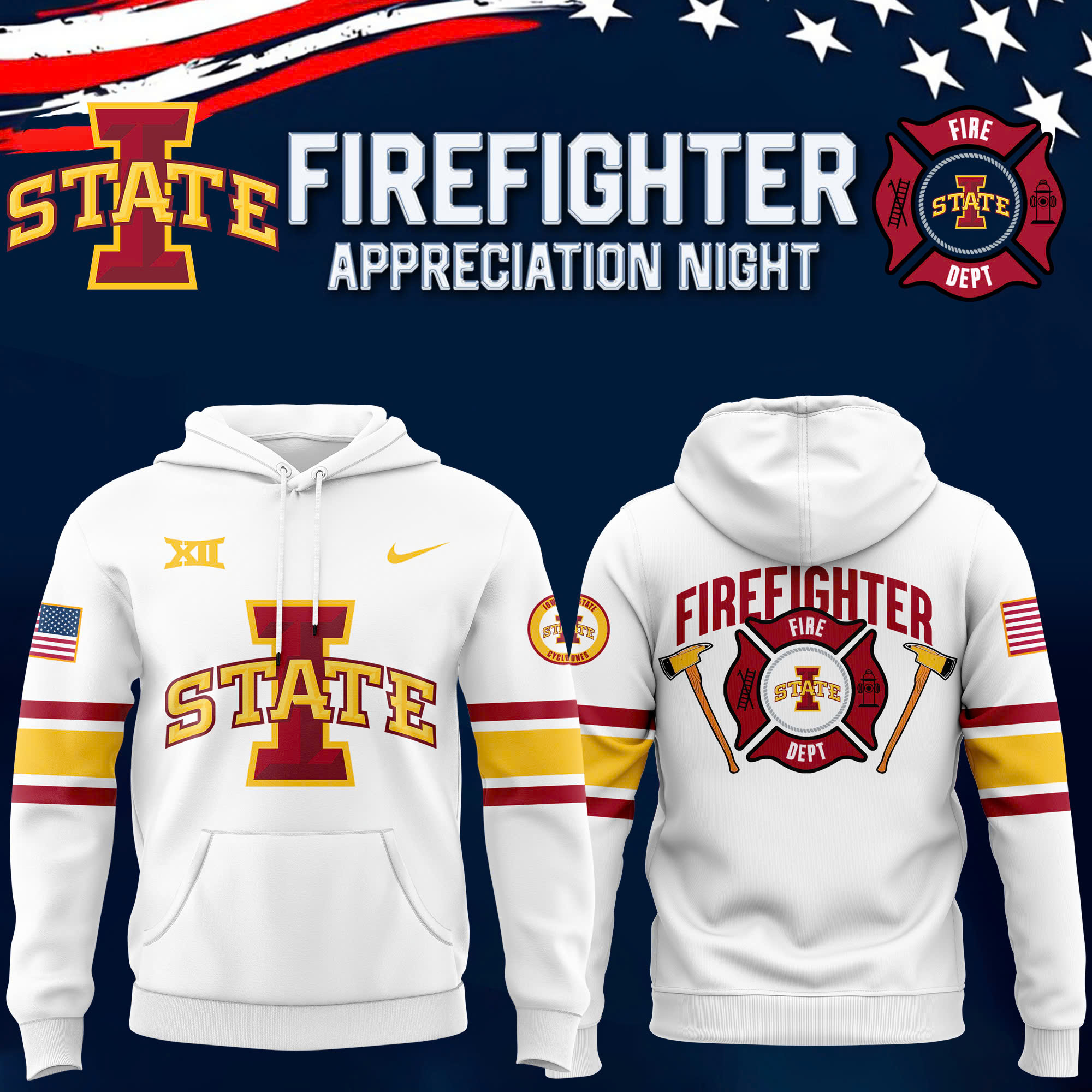 Iowa State Cyclones football x Firefighter Appreciation Night Premium Pullover Hoodie - Famjoys Iowa State Cyclones football x Firefighter Appreciation Night Premium Pullover Hoodie - Famjoys