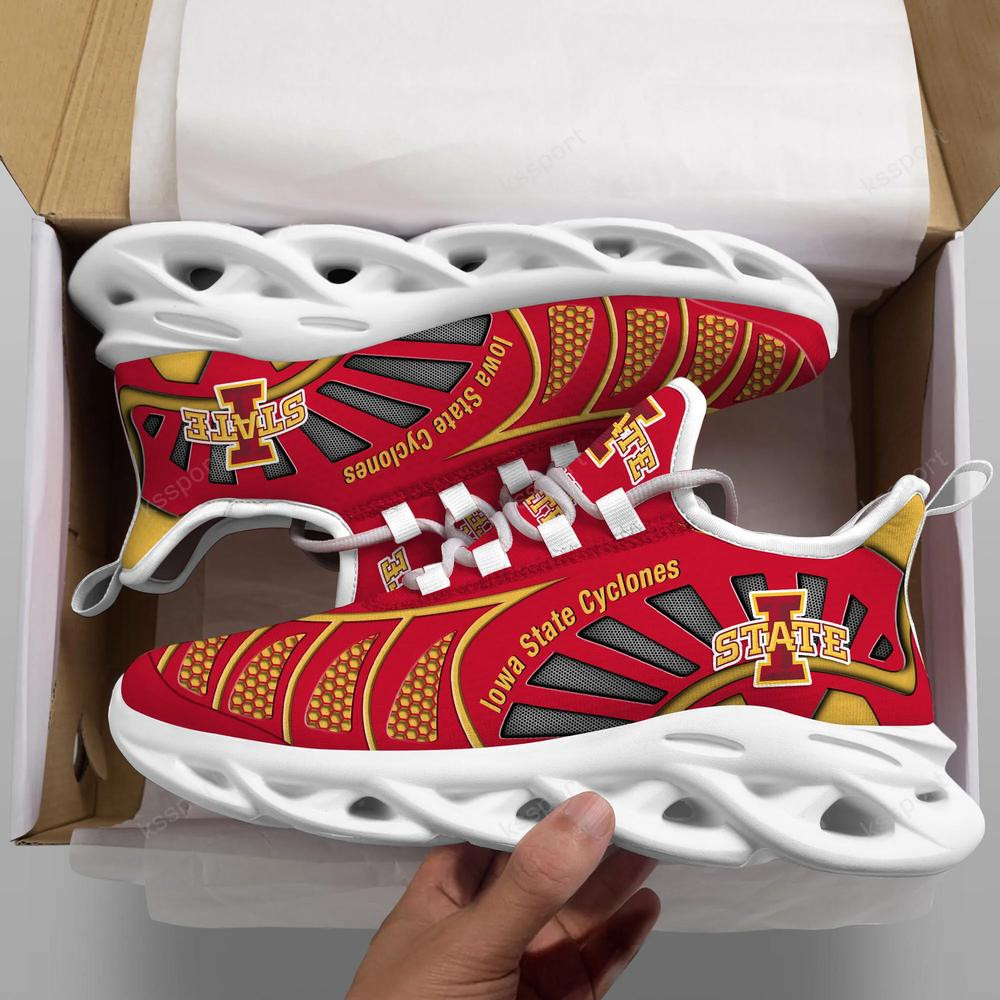 Iowa State Cyclones Max Soul Clunky, Black And White Running Shoes - Famjoys Iowa State Cyclones Max Soul Clunky, Black And White Running Shoes - Famjoys