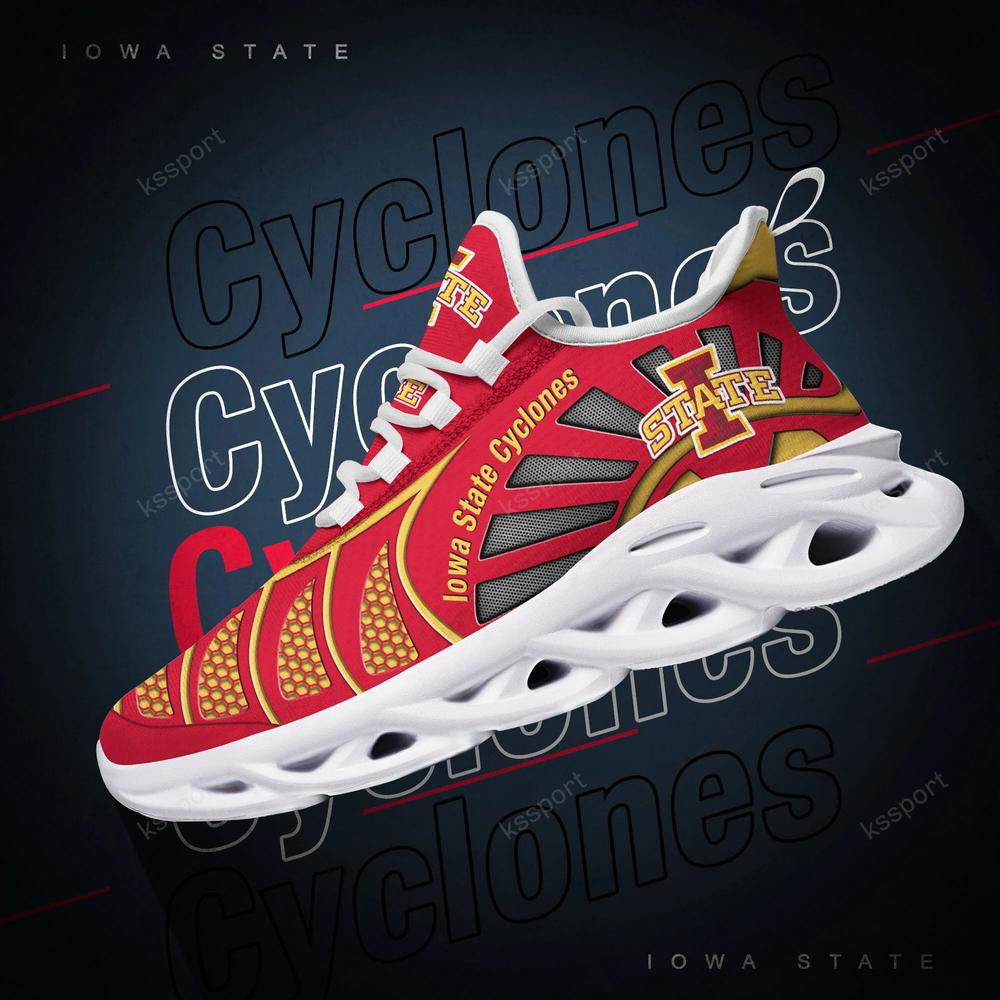 Iowa State Cyclones Max Soul Clunky, Black And White Running Shoes - Famjoys Iowa State Cyclones Max Soul Clunky, Black And White Running Shoes - Famjoys