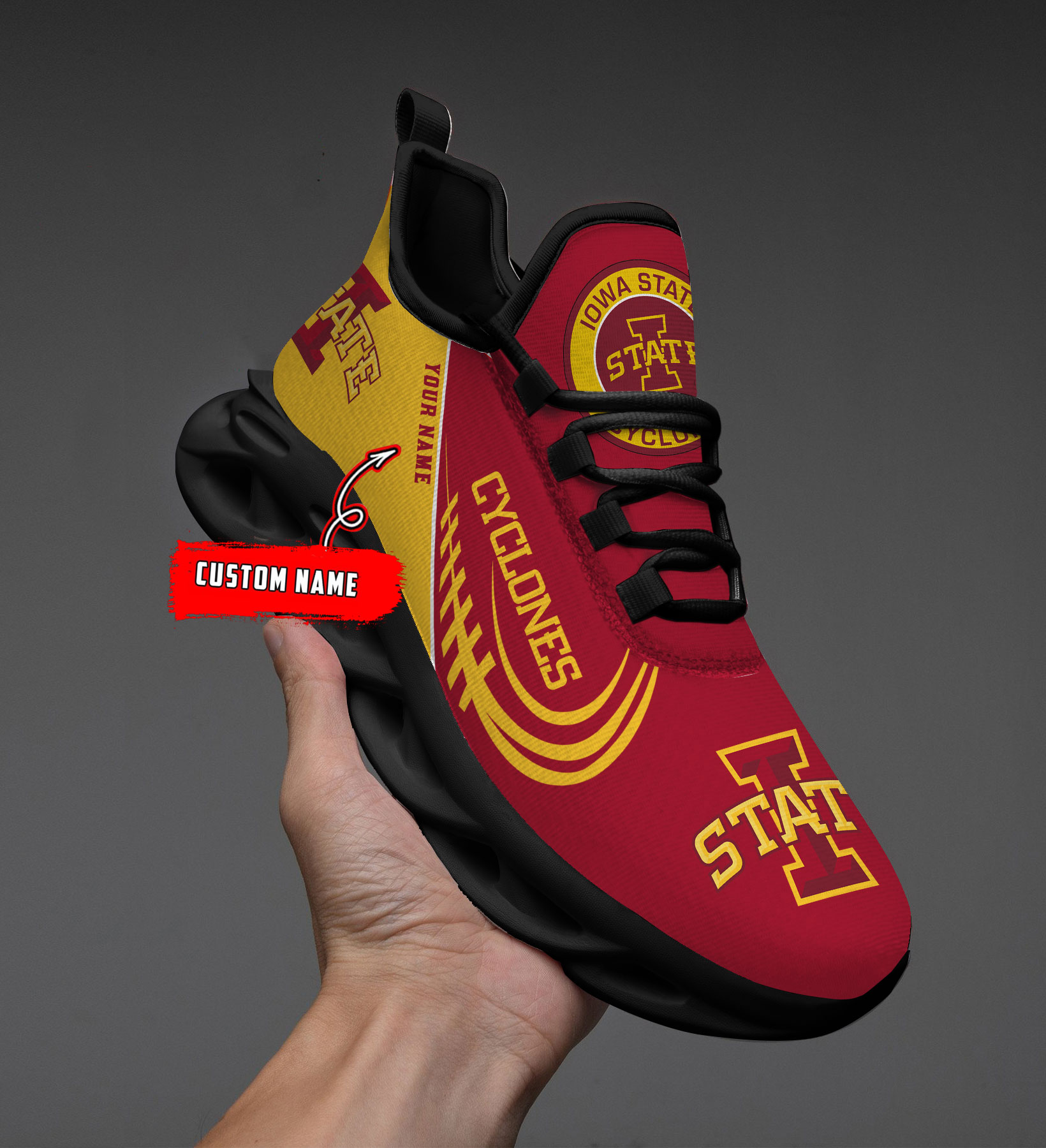 Iowa State Cyclones PERSONALIZED MAX SOUL SHOES T1 - Famjoys Iowa State Cyclones PERSONALIZED MAX SOUL SHOES T1 - Famjoys