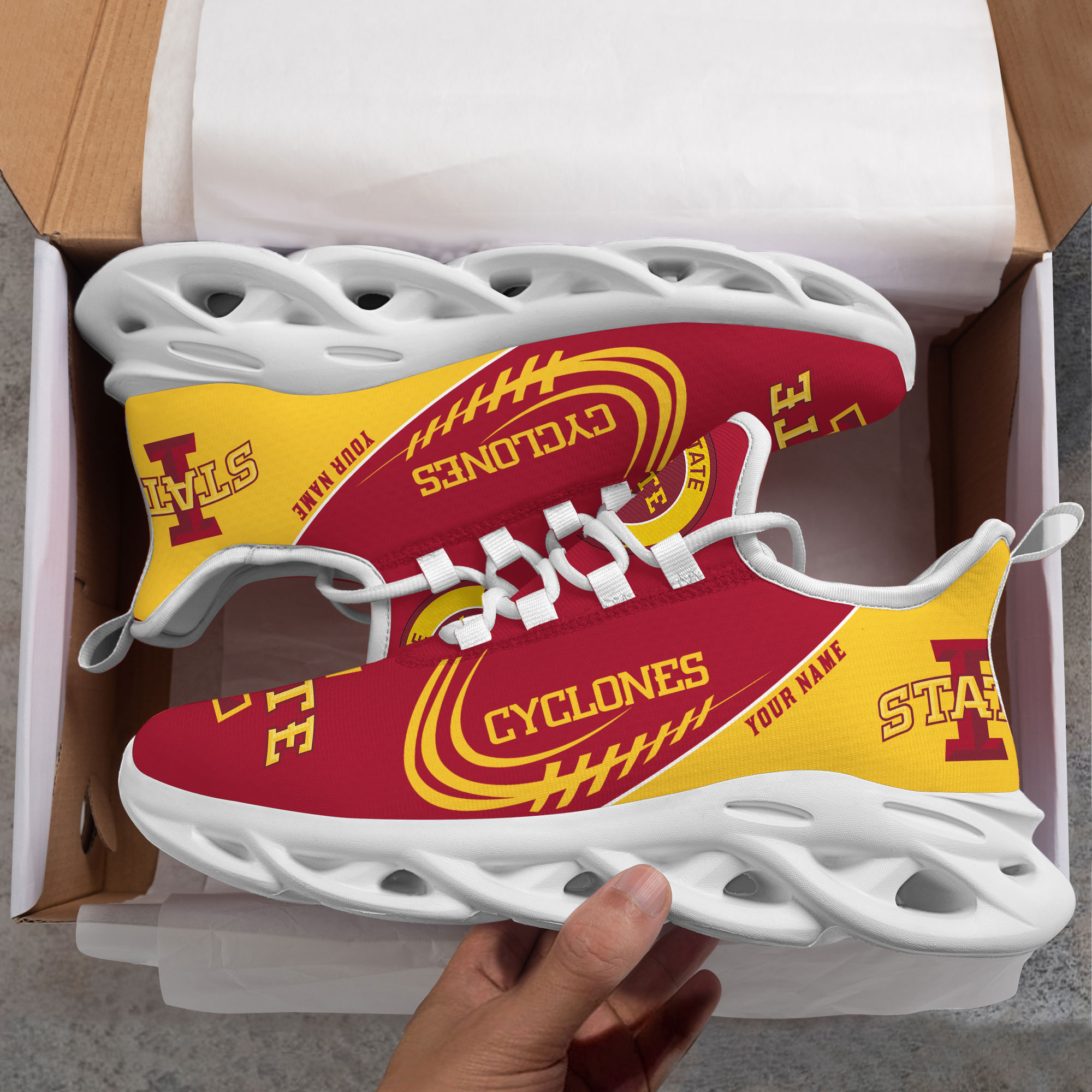 Iowa State Cyclones PERSONALIZED MAX SOUL SHOES T1 - Famjoys Iowa State Cyclones PERSONALIZED MAX SOUL SHOES T1 - Famjoys