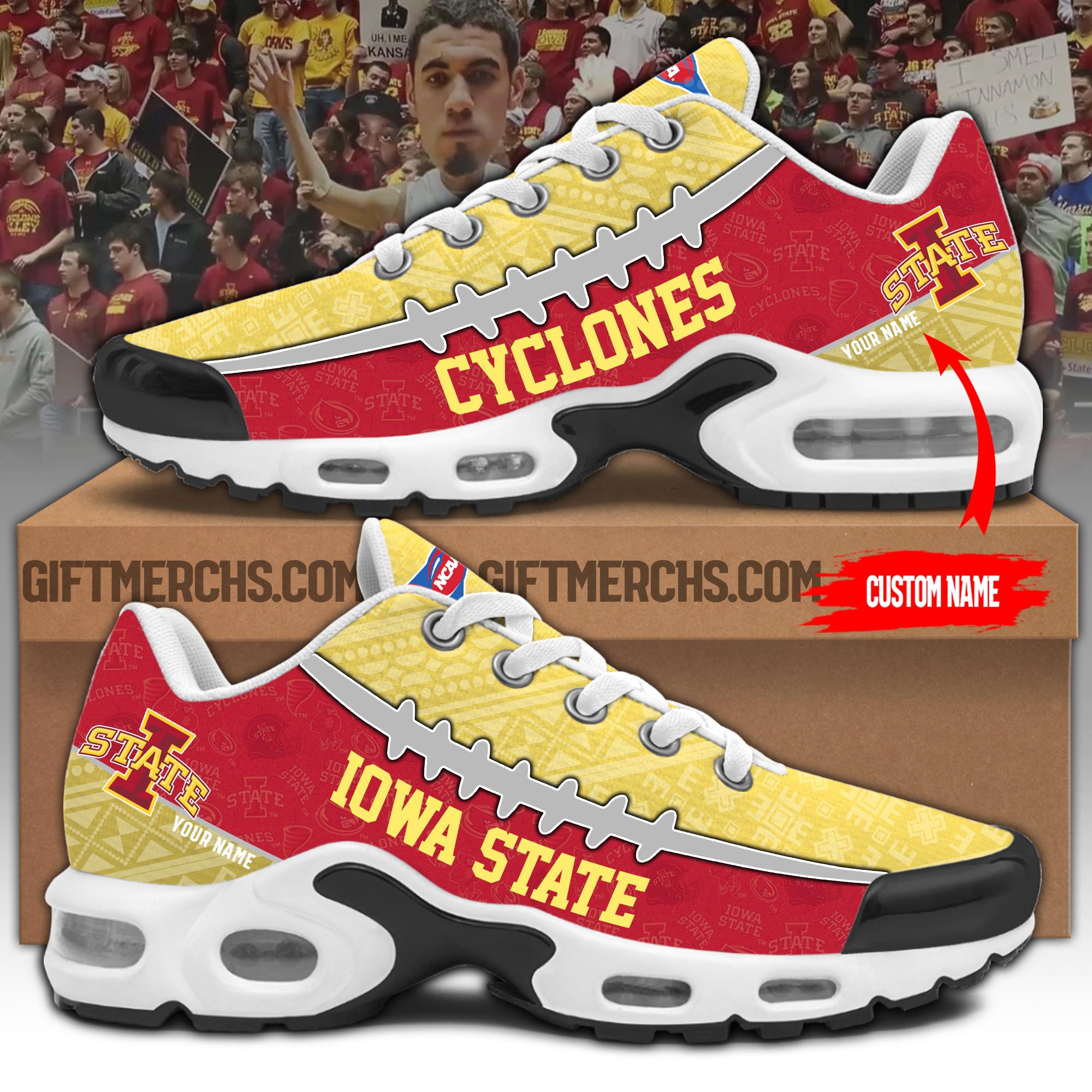 Iowa State Cyclones Personalized Shoes - Famjoys Iowa State Cyclones Personalized Shoes - Famjoys