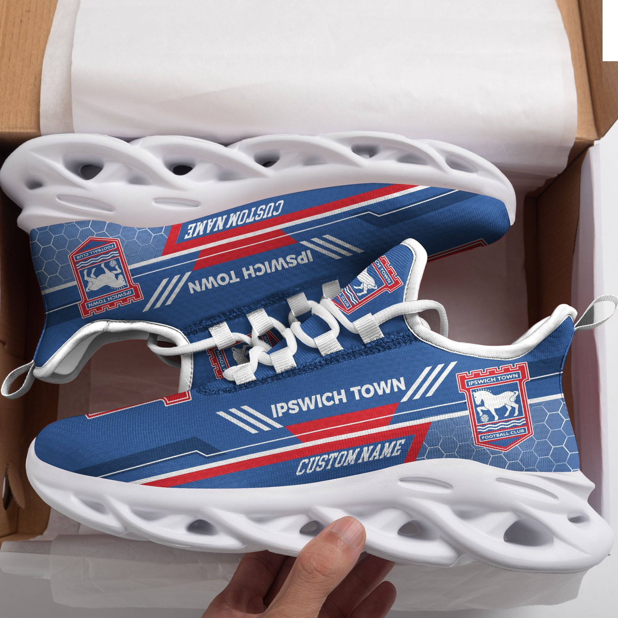 Ipswich Town Custom Personalized Max Soul Sneakers Shoes - Famjoys Ipswich Town Custom Personalized Max Soul Sneakers Shoes - Famjoys