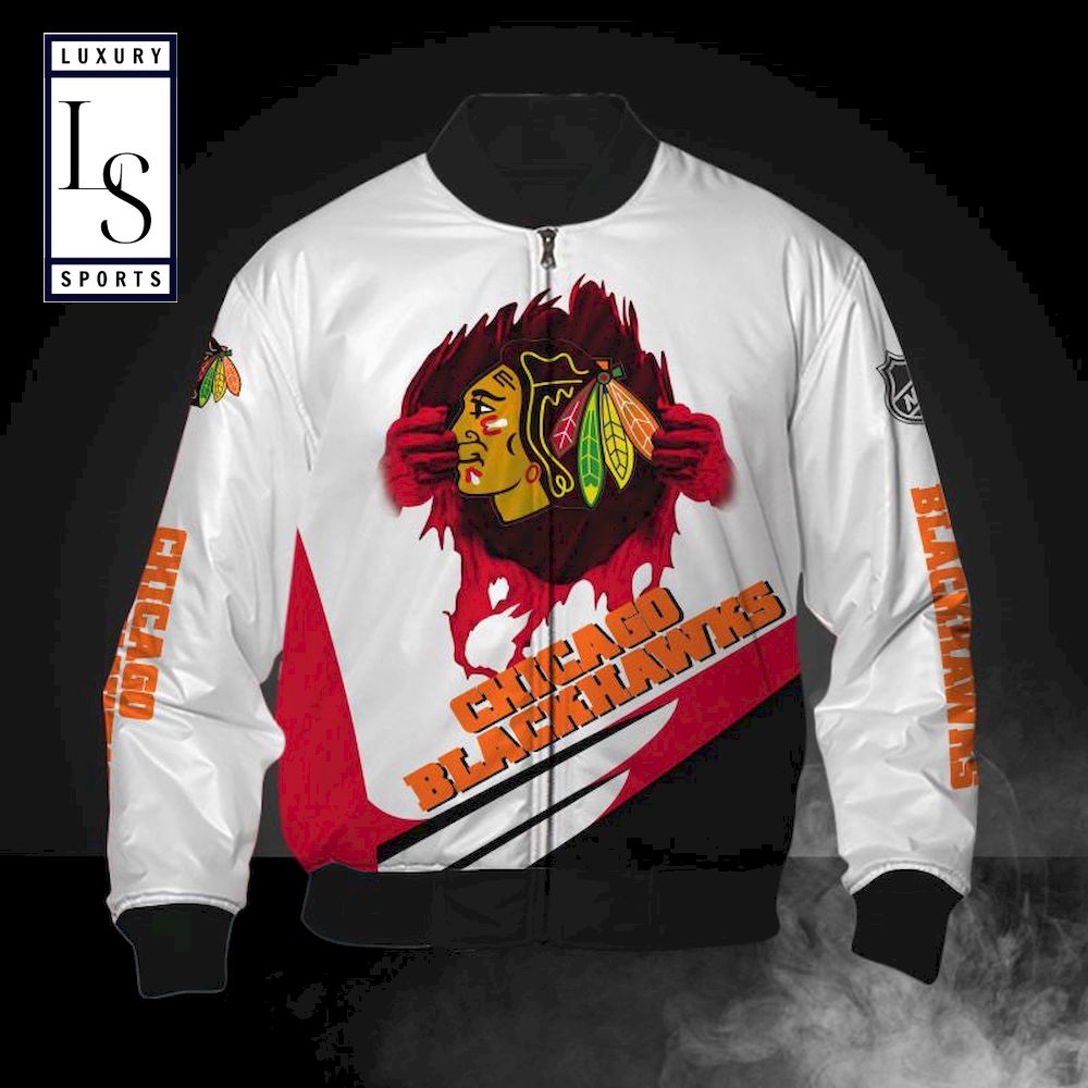 Is Chicago Blackhawks Bomber Jacket - Famjoys Is Chicago Blackhawks Bomber Jacket - Famjoys
