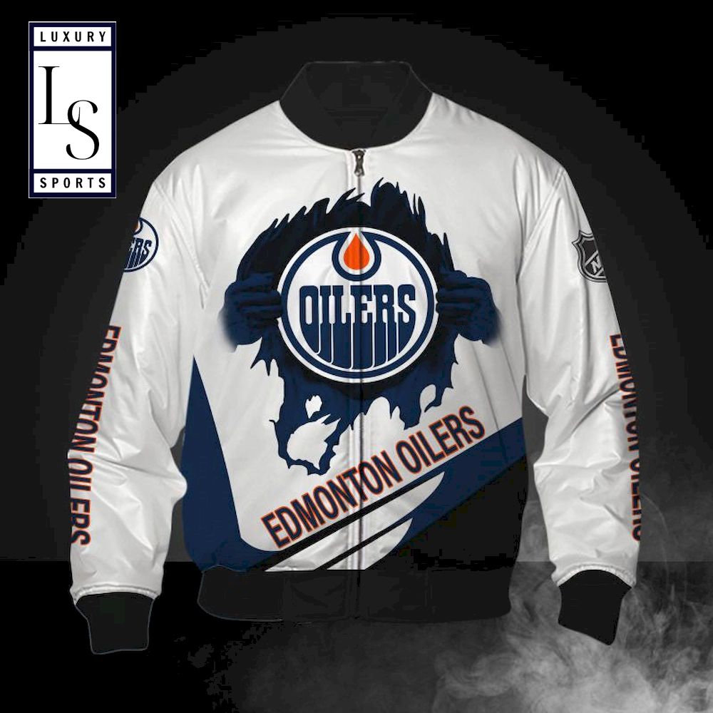 Is Edmonton Oilers Bomber Jacket - Famjoys Is Edmonton Oilers Bomber Jacket - Famjoys